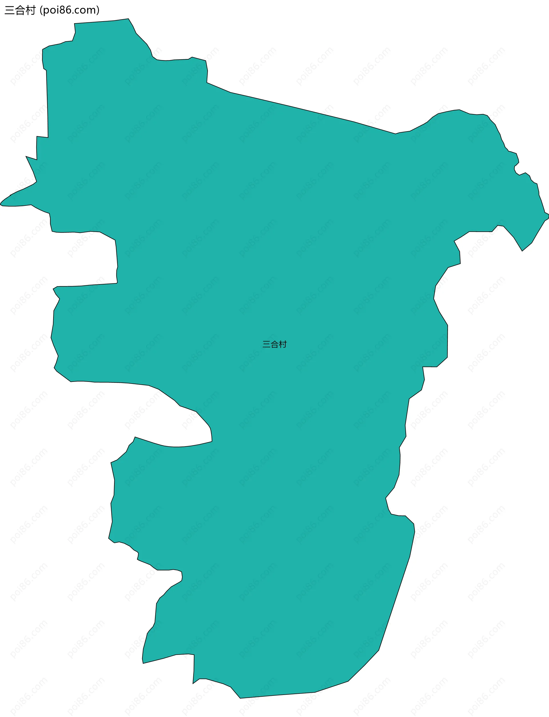 三合村边界地图