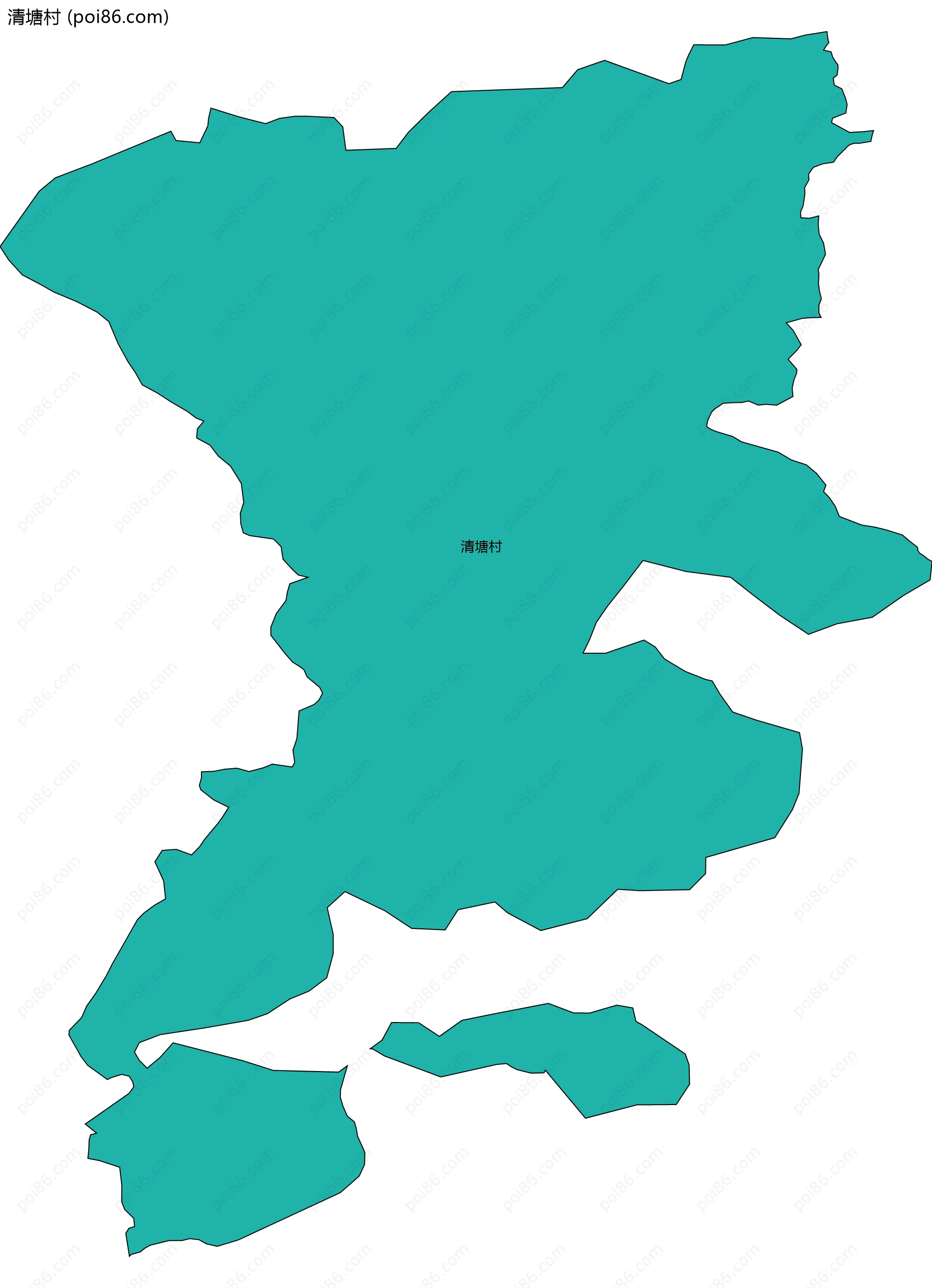 清塘村边界地图