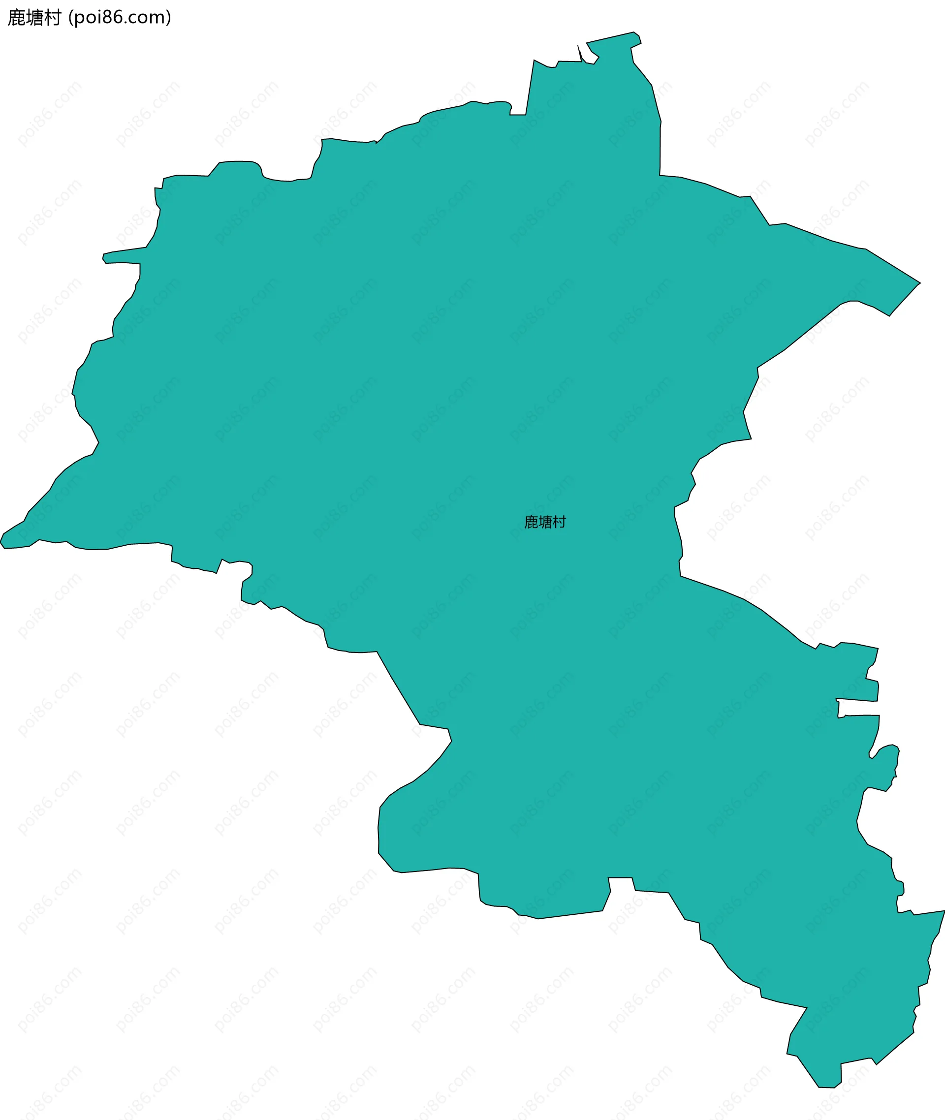 鹿塘村边界地图