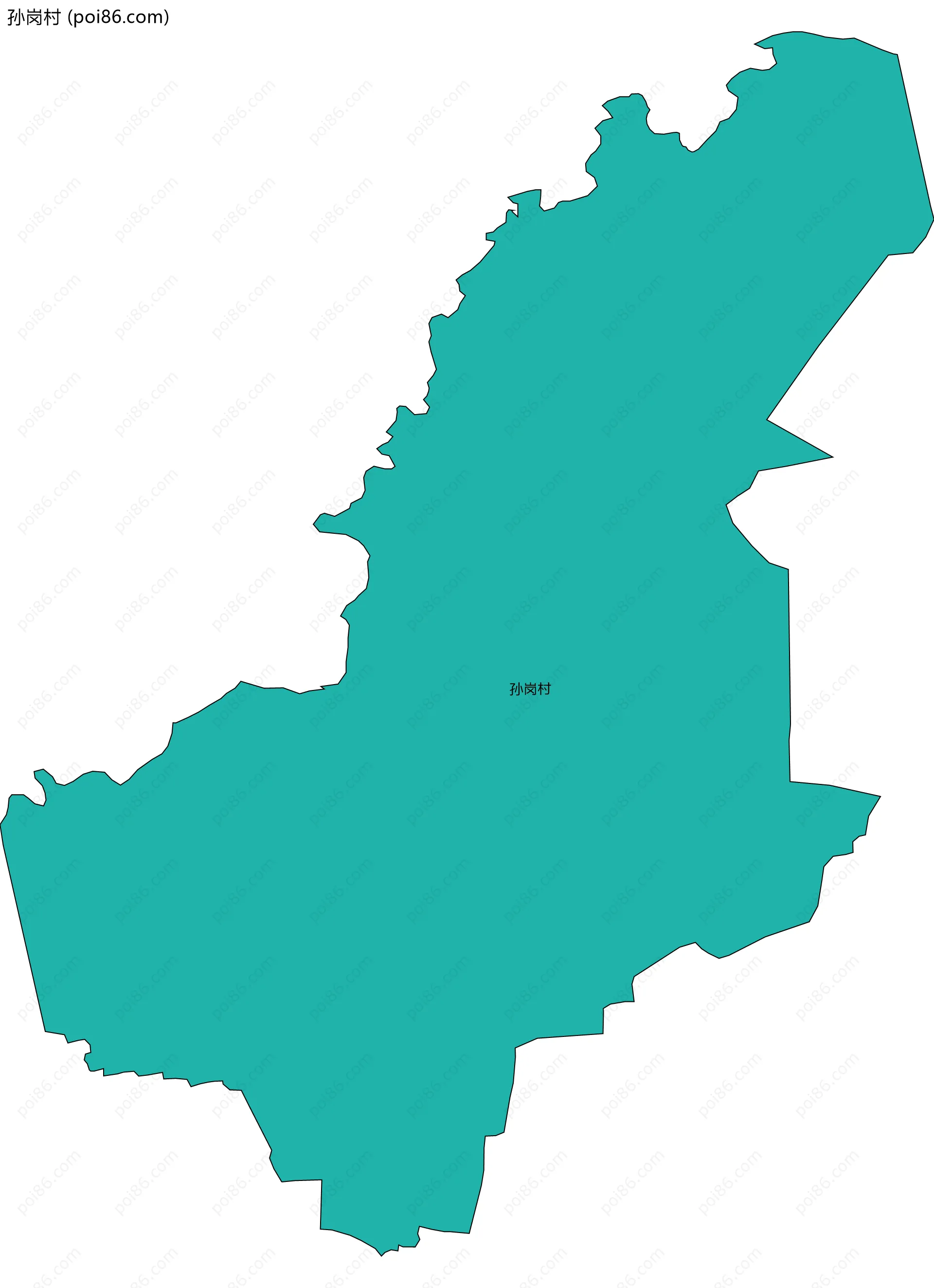 孙岗村边界地图