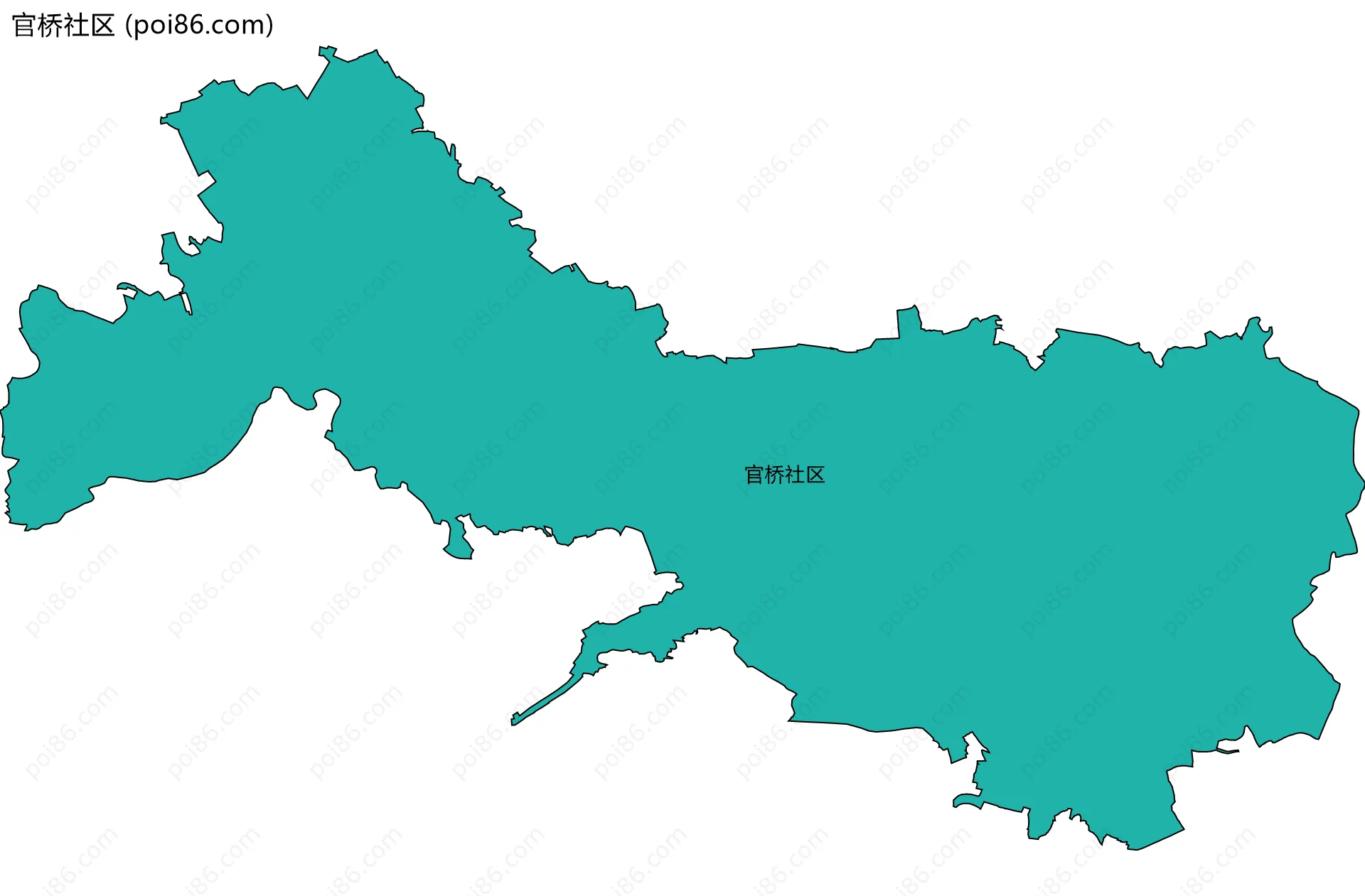 官桥社区边界地图