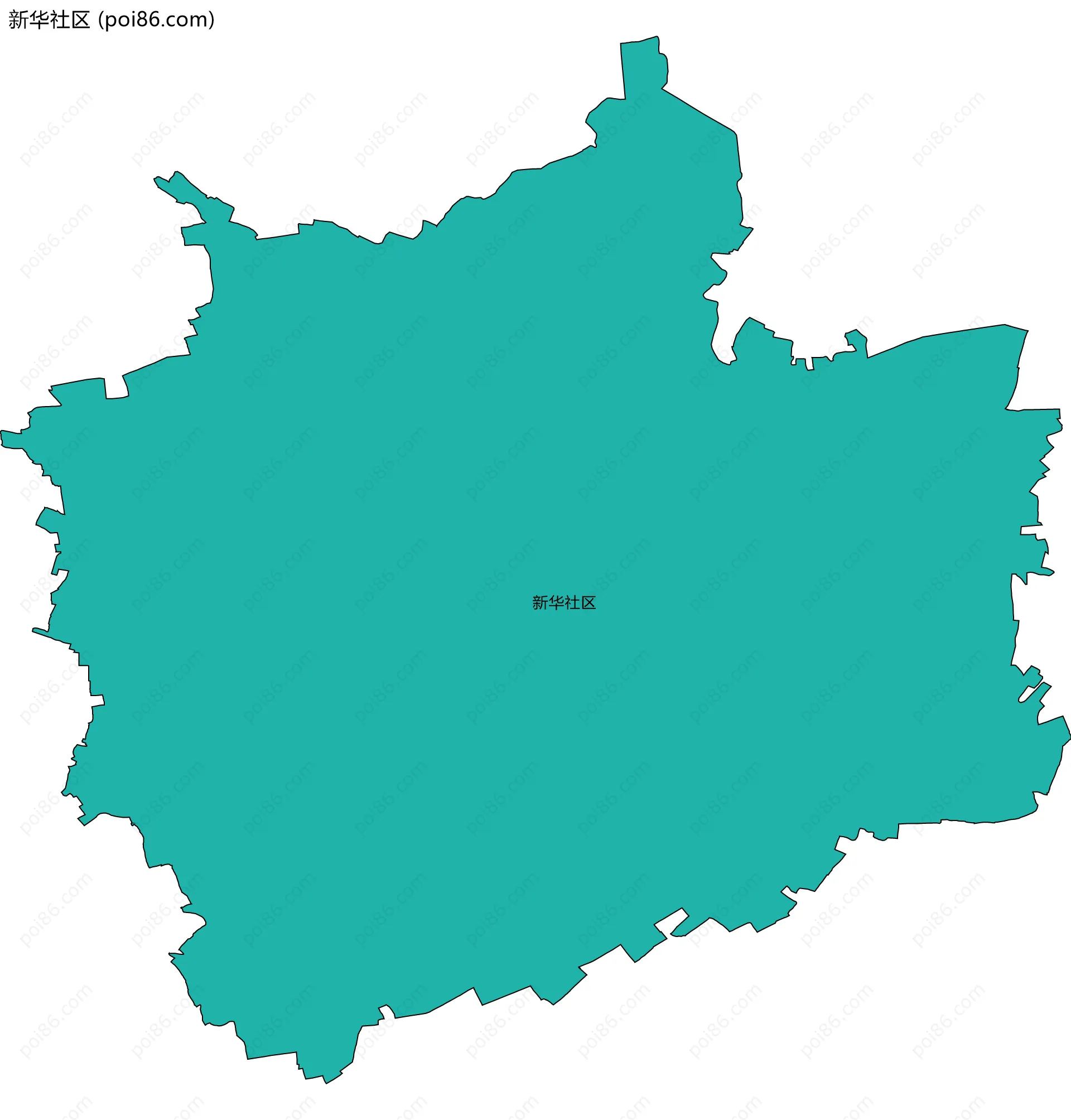 新华社区边界地图