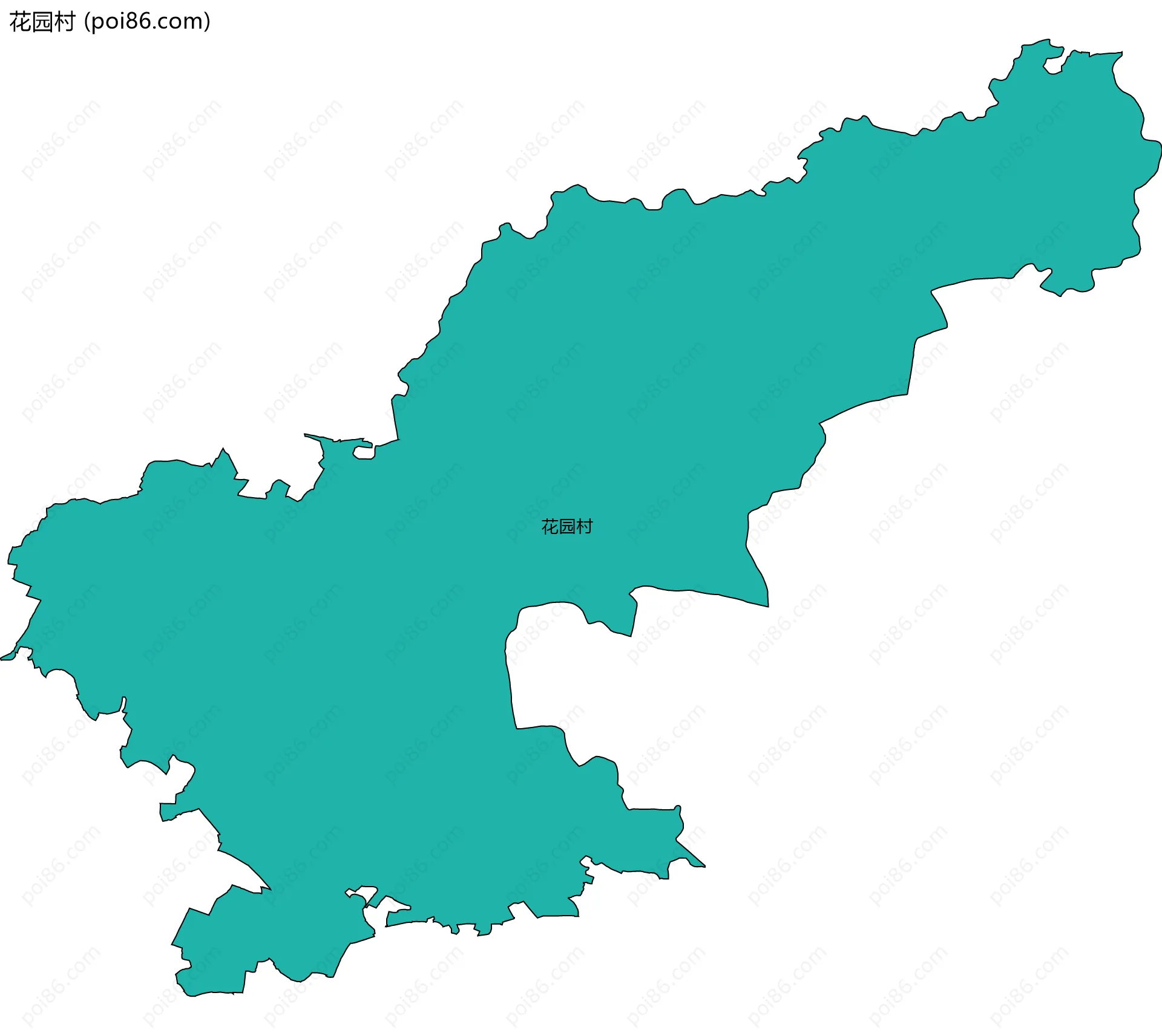 花园村边界地图