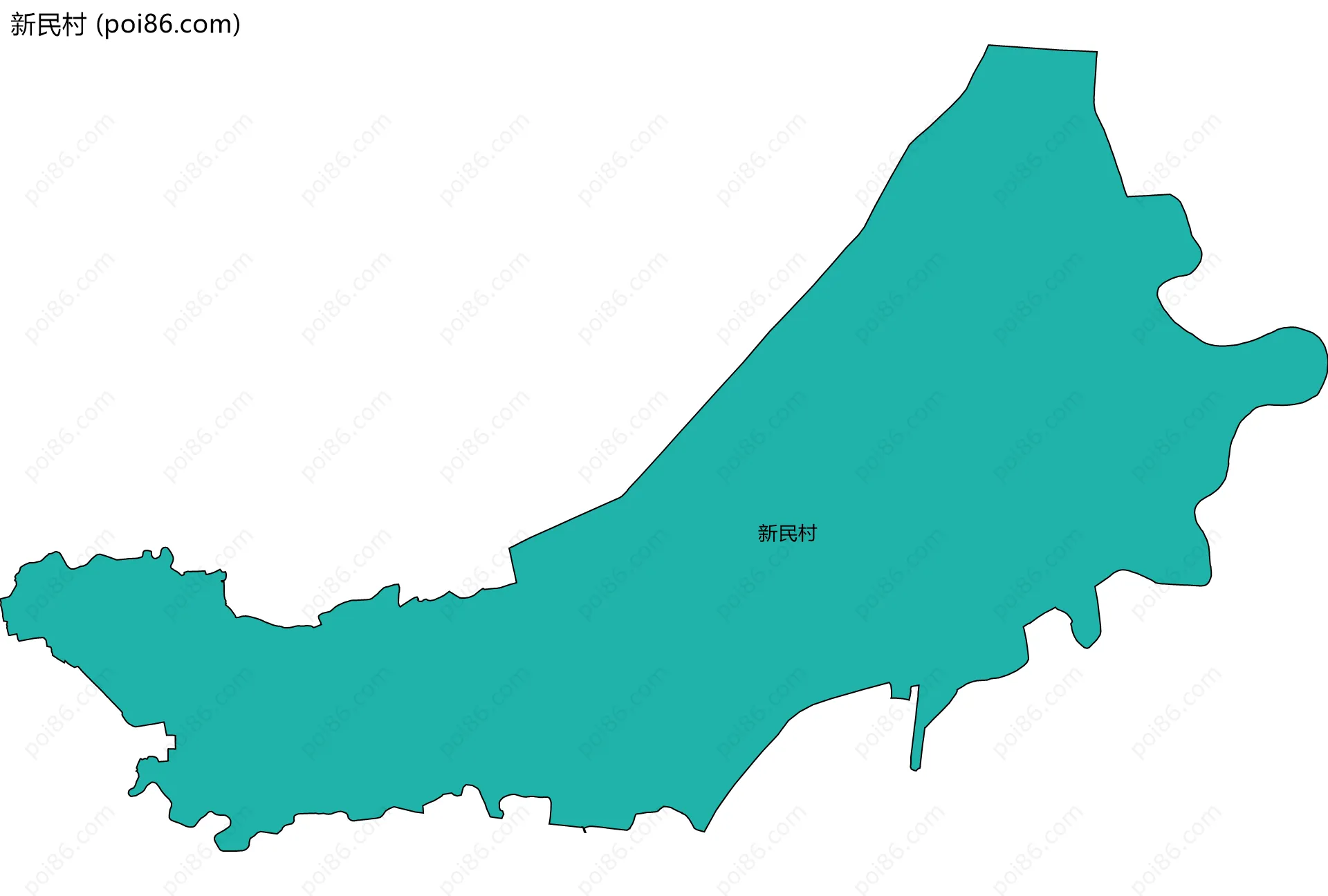 新民村边界地图