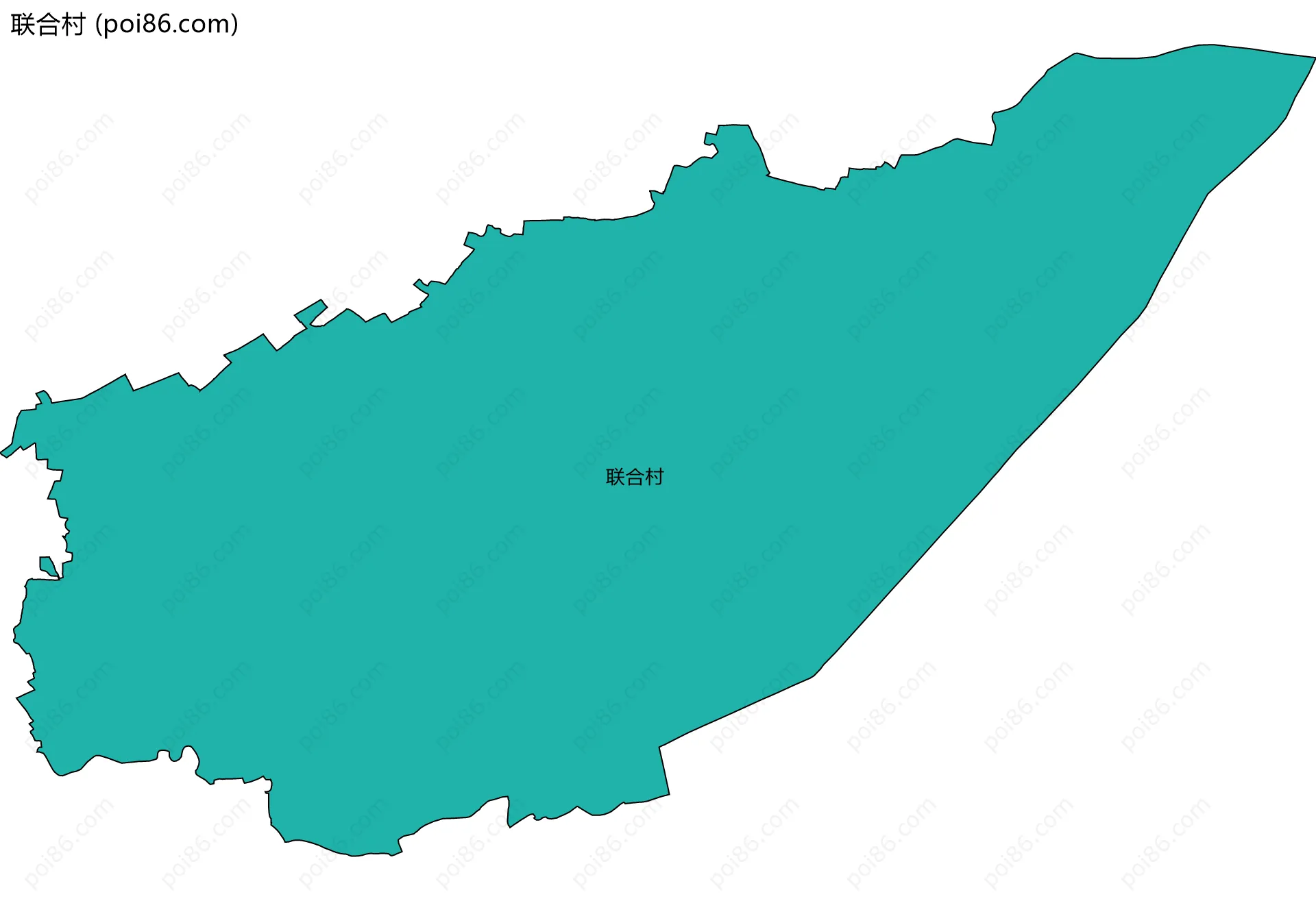 联合村边界地图