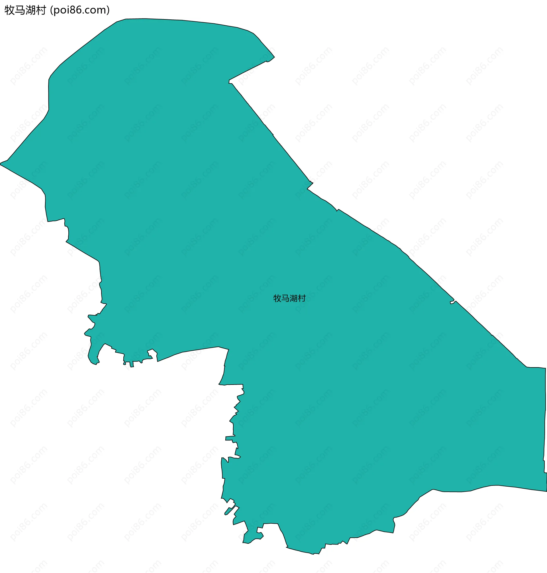 牧马湖村边界地图