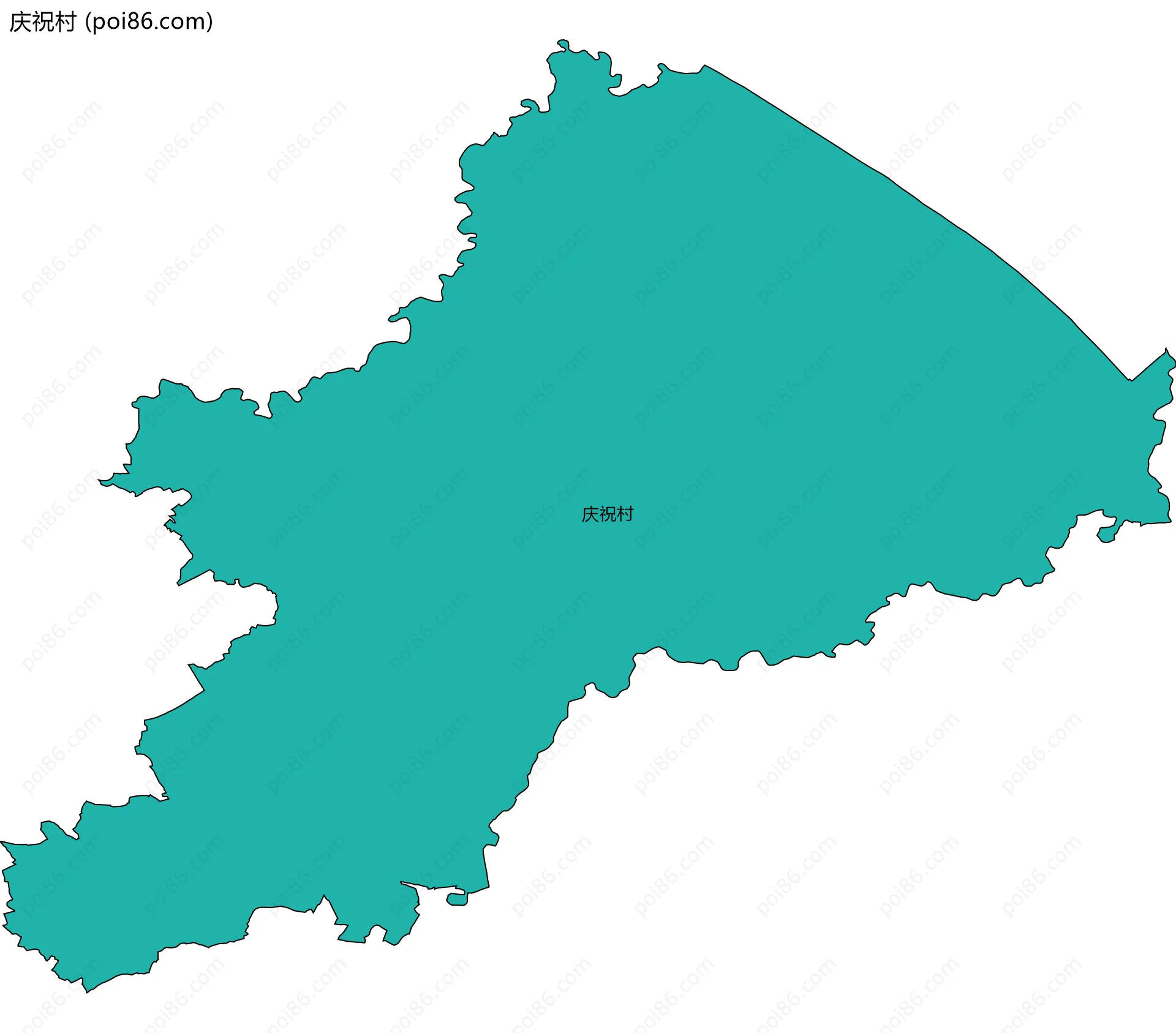 庆祝村边界地图