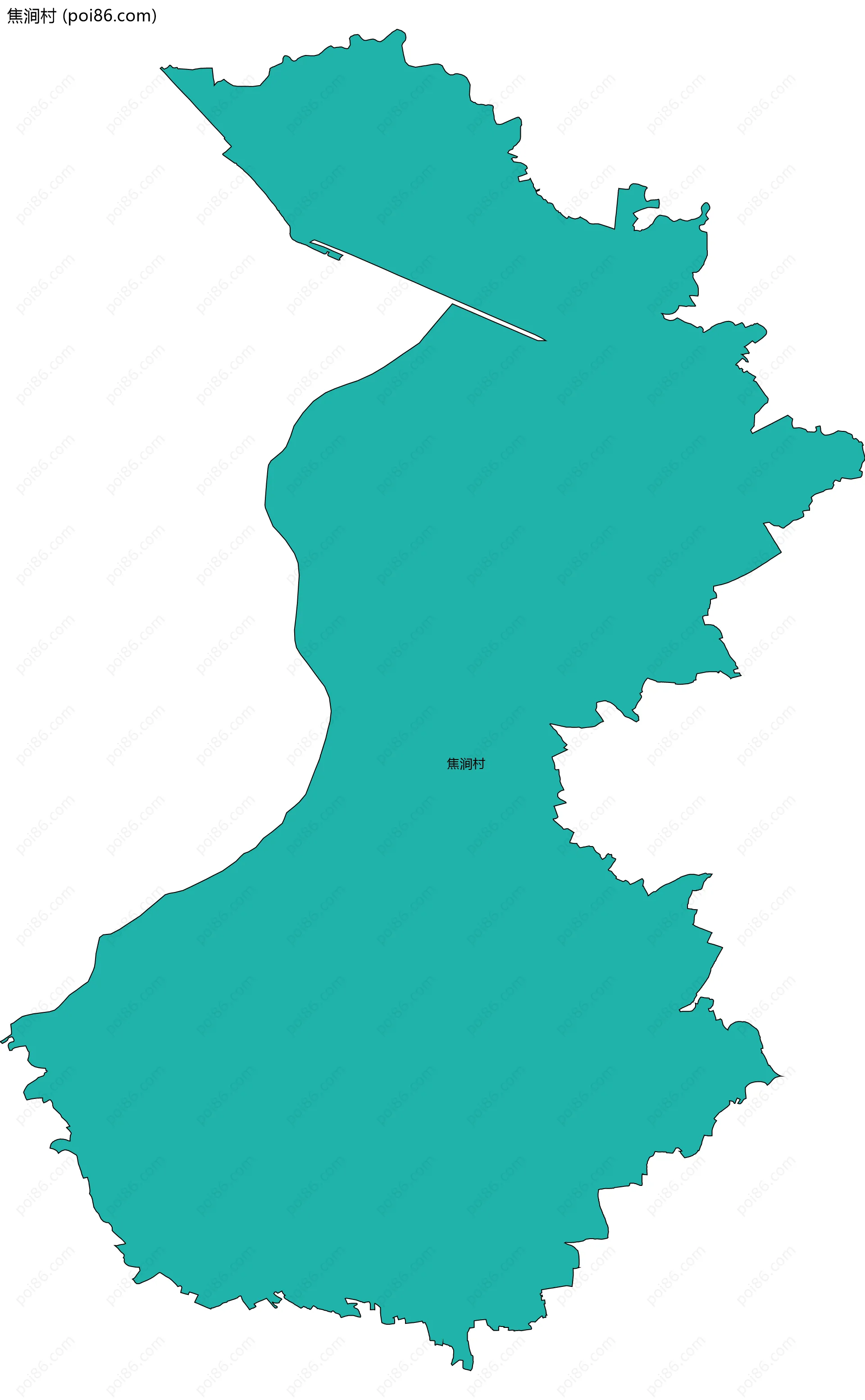 焦涧村边界地图