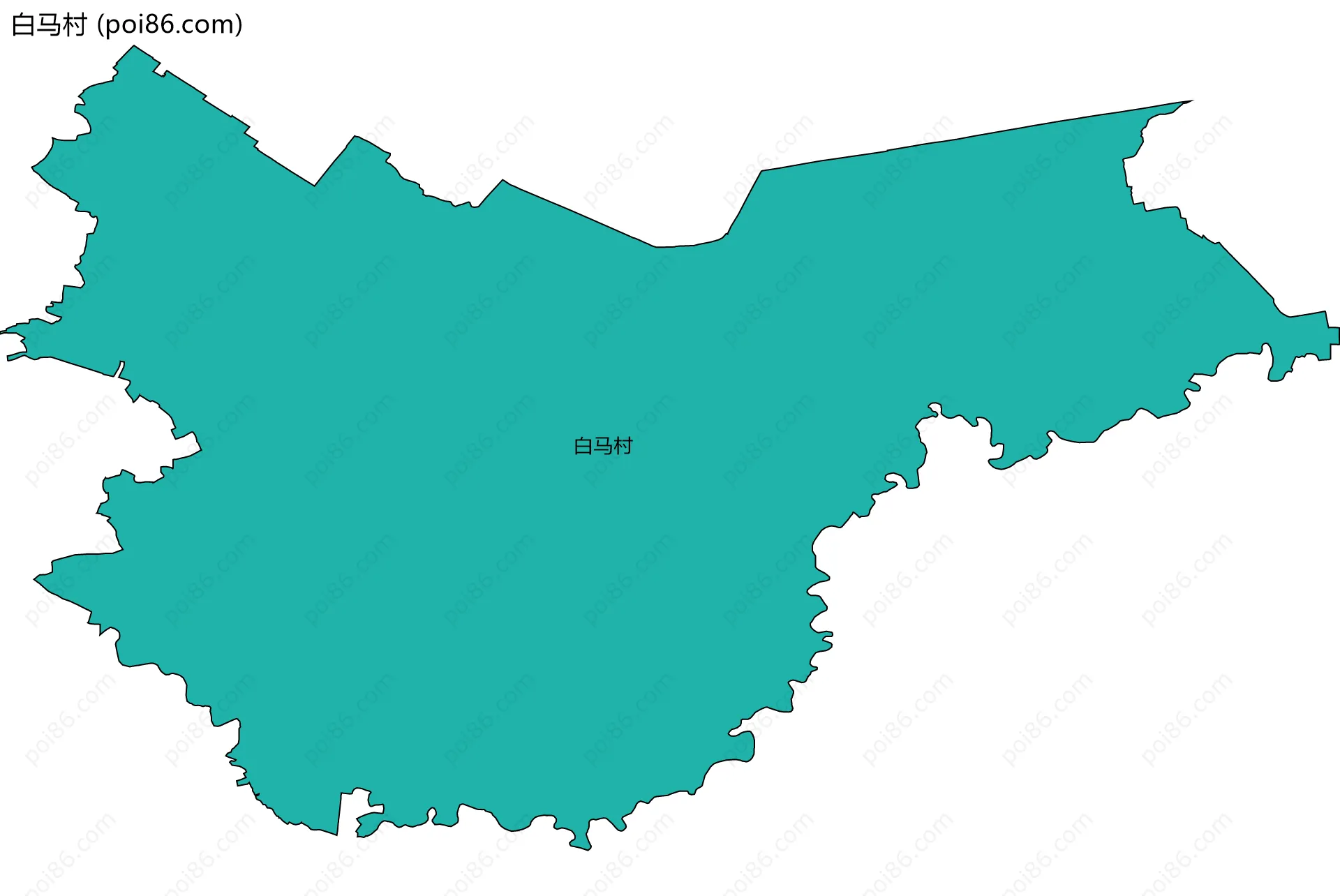 白马村边界地图
