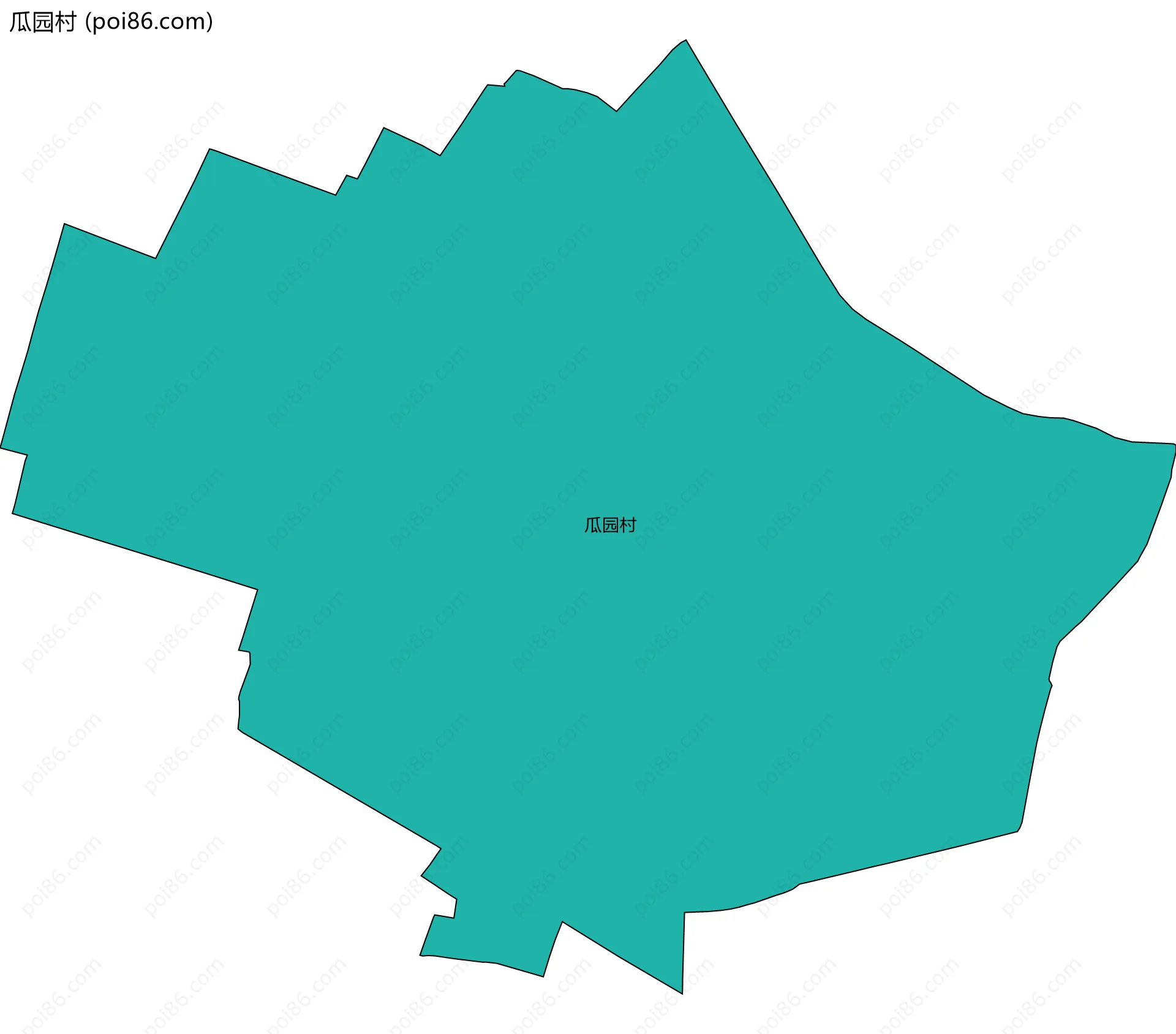 瓜园村边界地图
