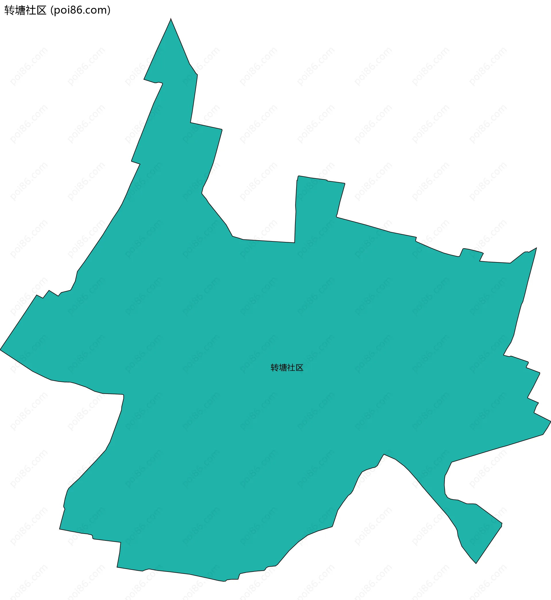 转塘社区边界地图