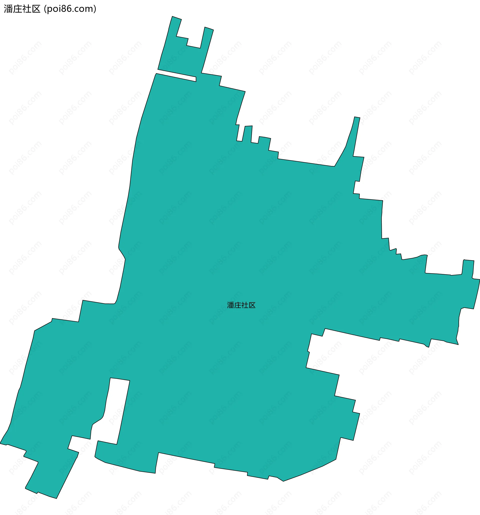 潘庄社区边界地图
