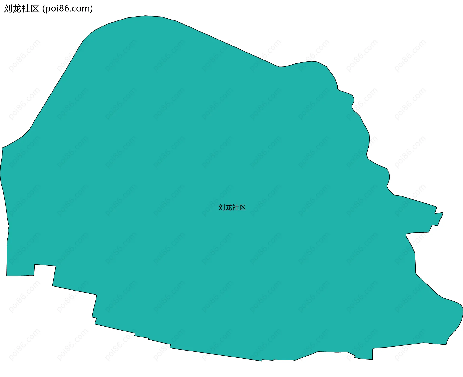 刘龙社区边界地图