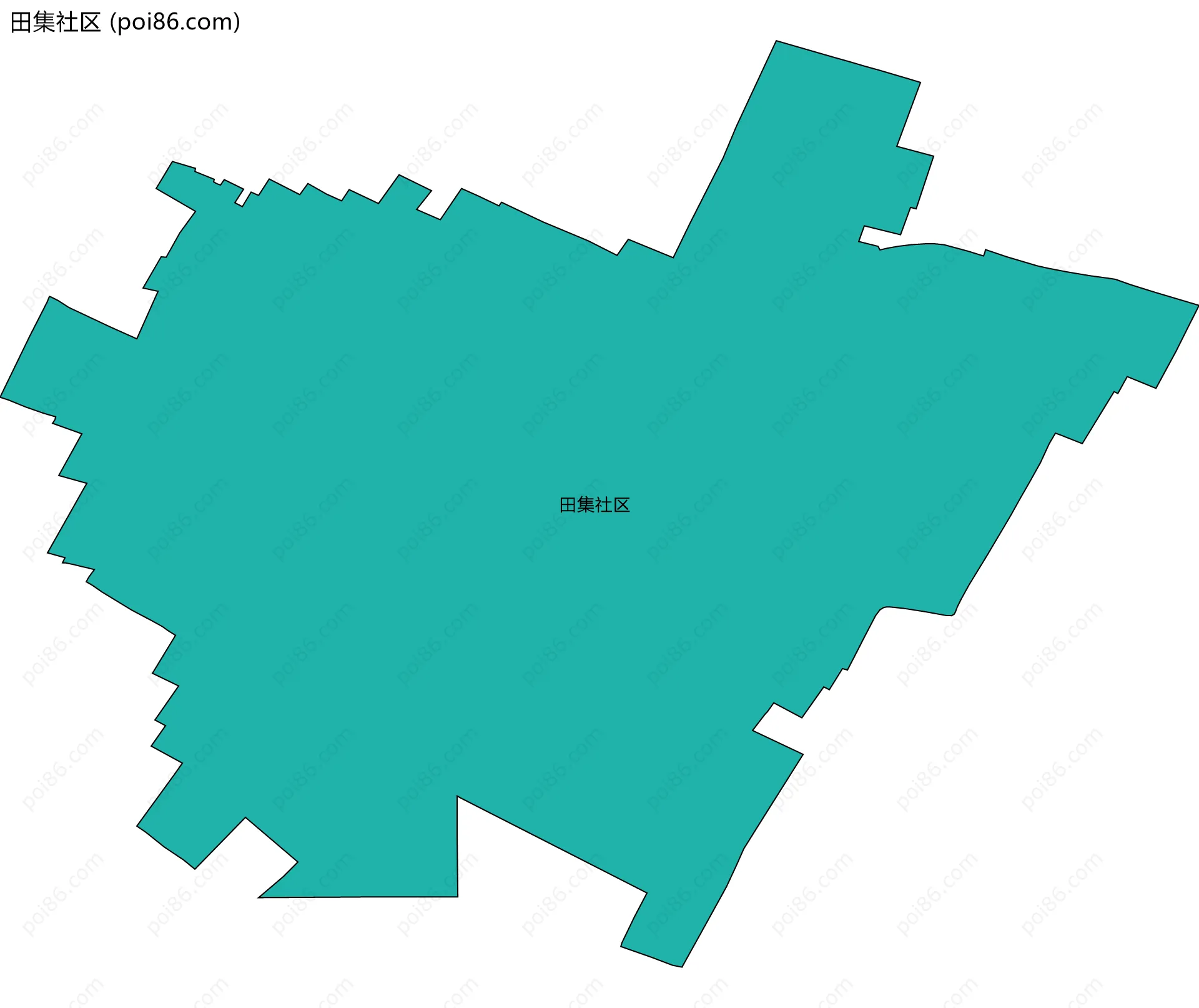 田集社区边界地图