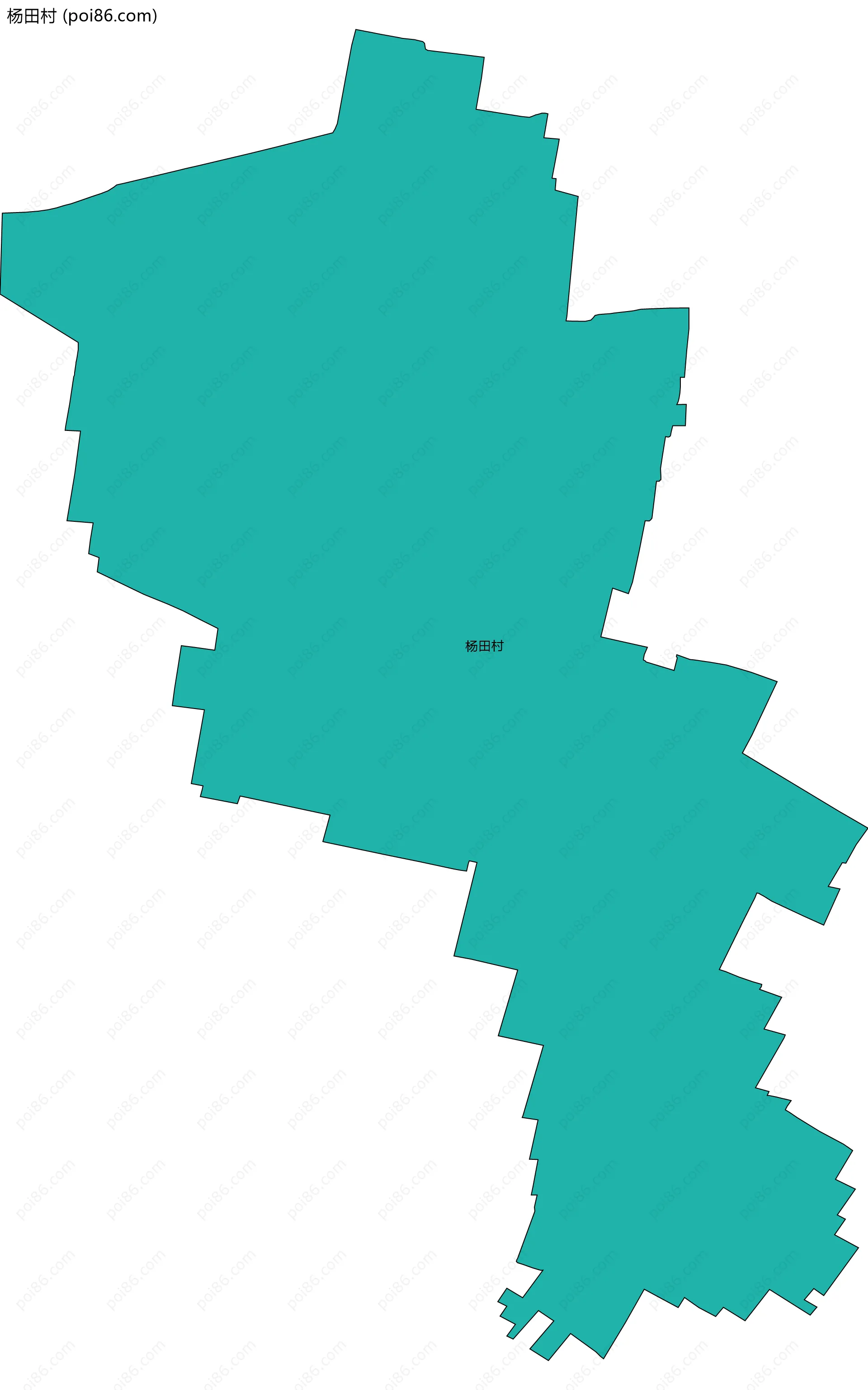 杨田村边界地图