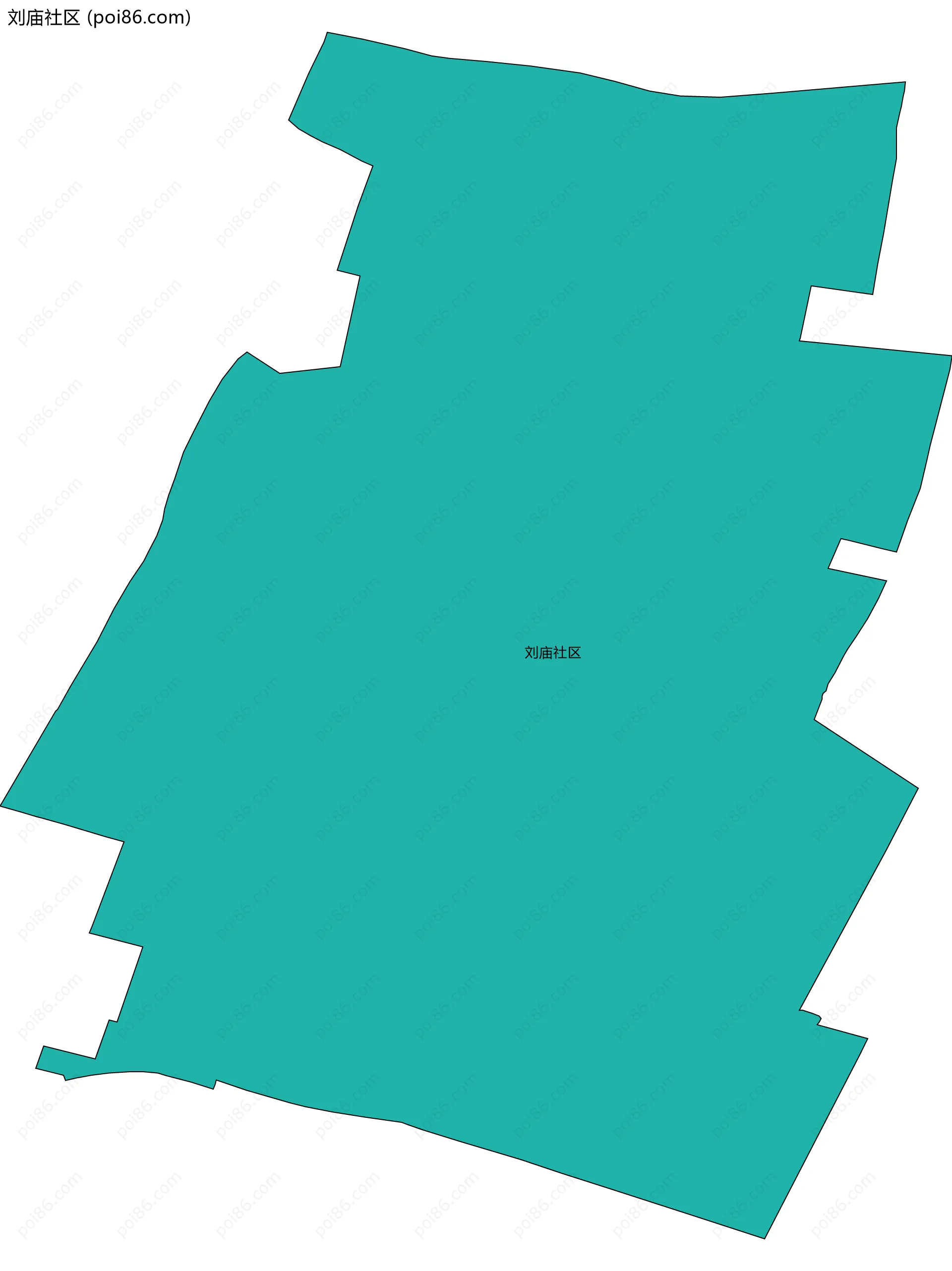 刘庙社区边界地图