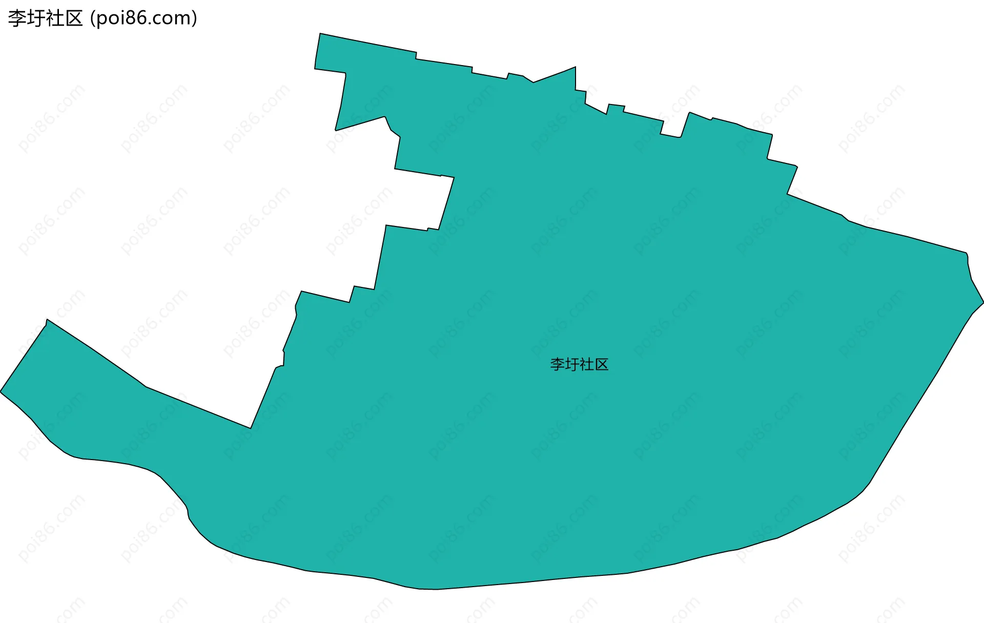 李圩社区边界地图