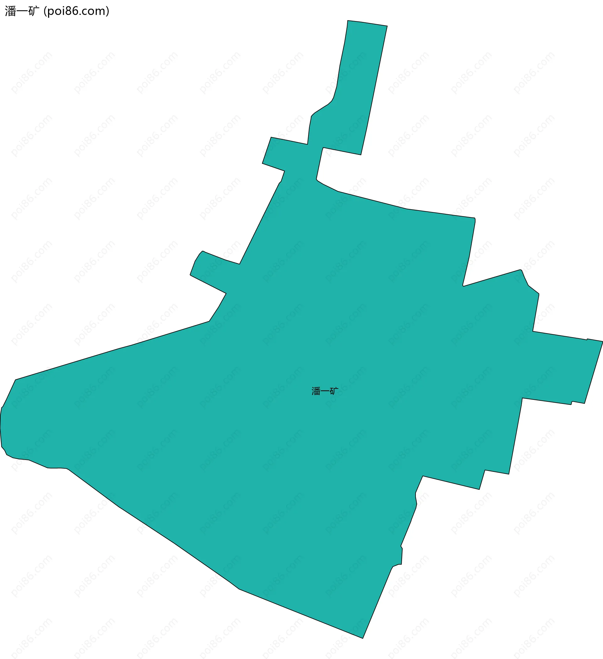 潘一矿边界地图