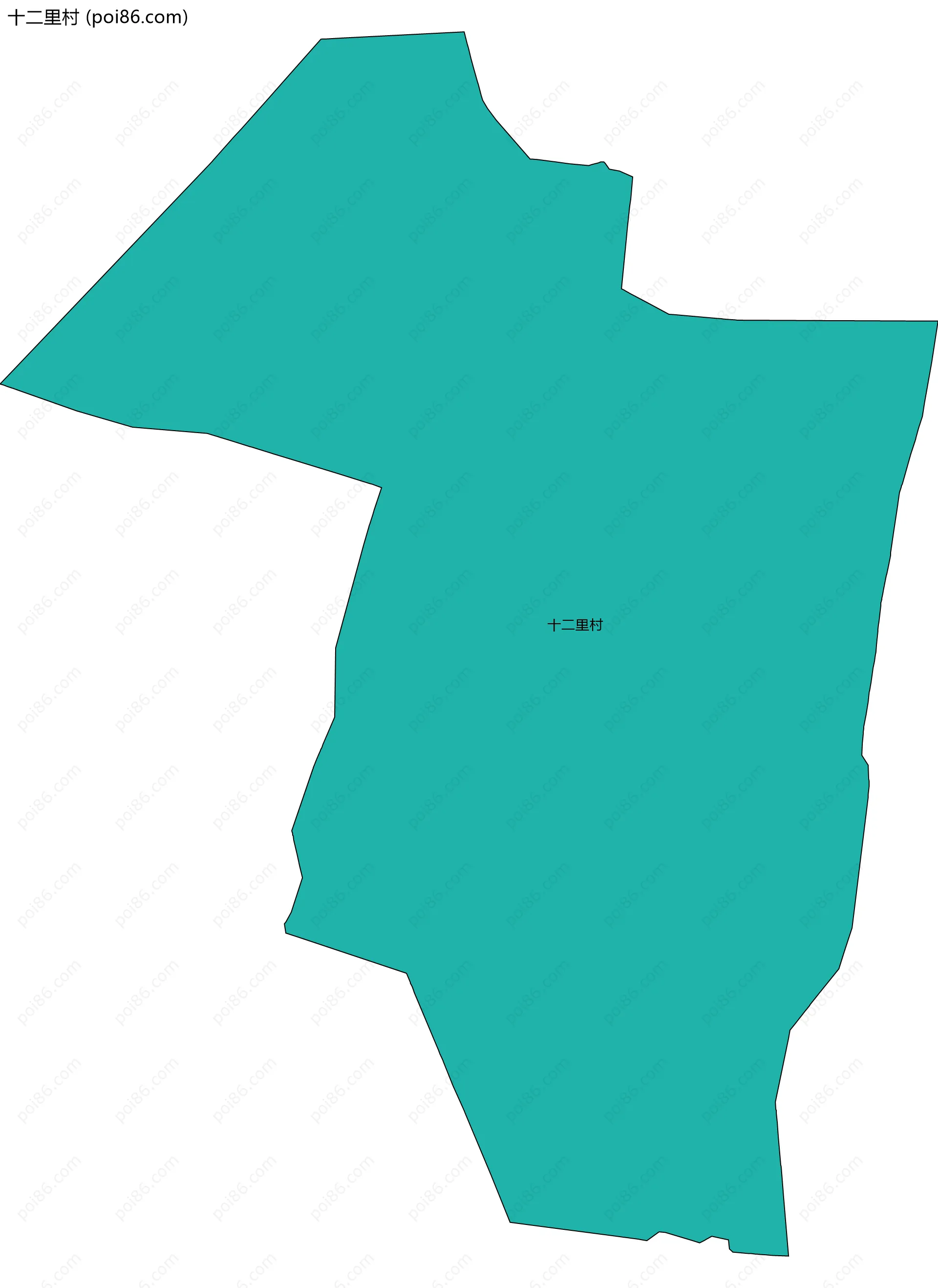 十二里村边界地图