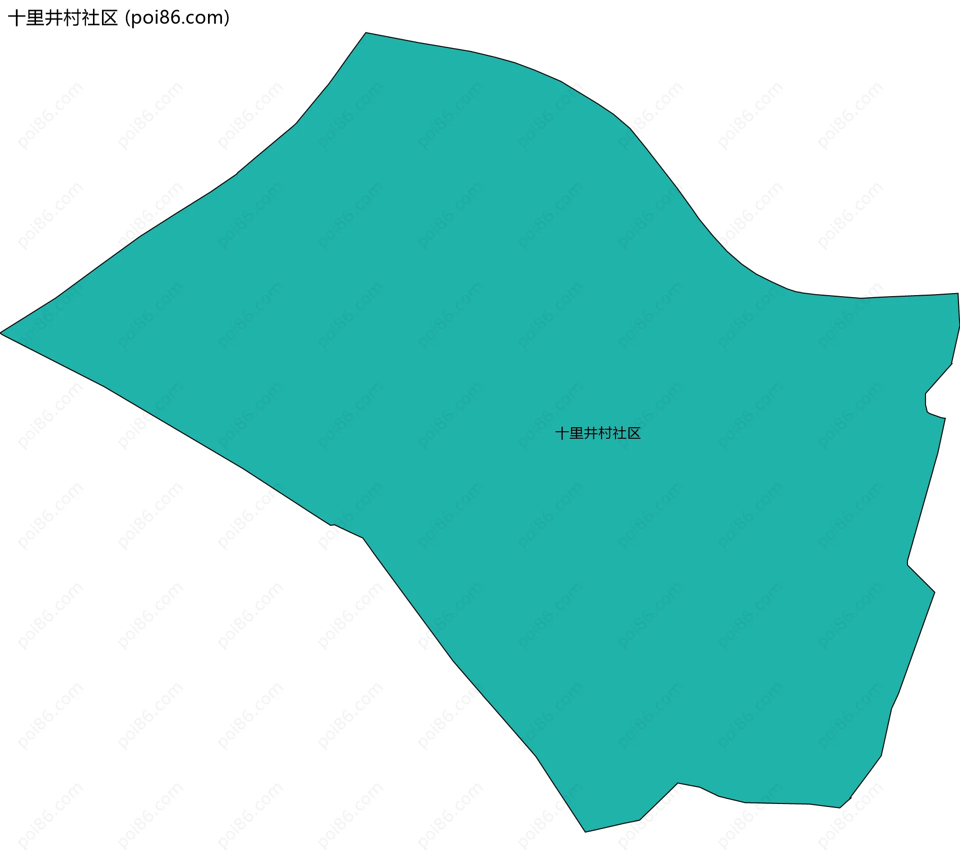 十里井村社区边界地图