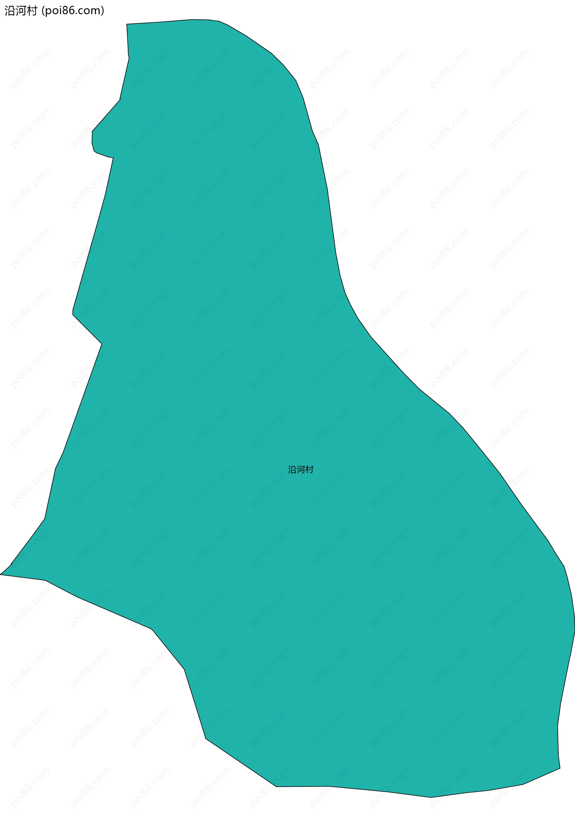 沿河村边界地图