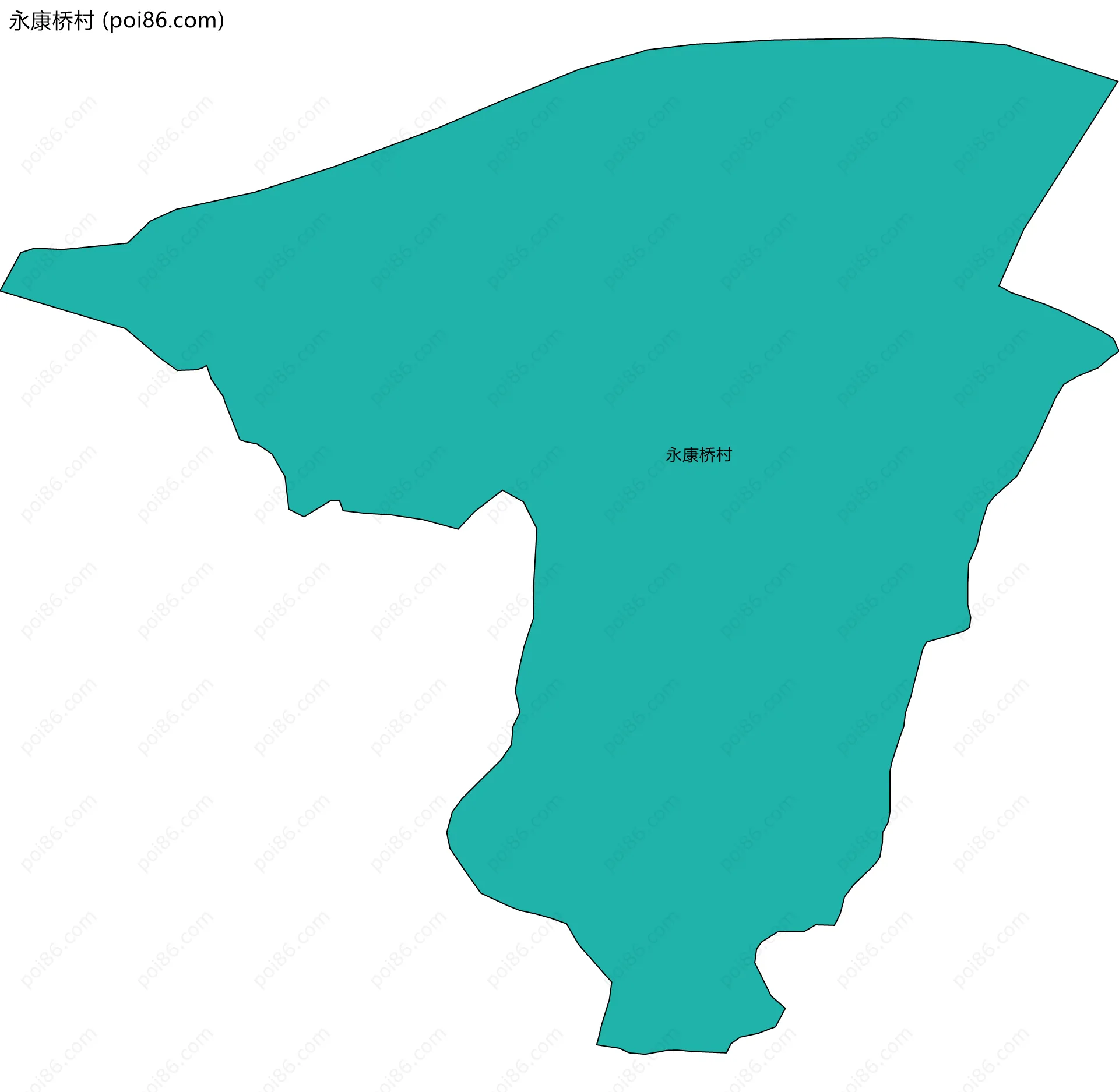 永康桥村边界地图
