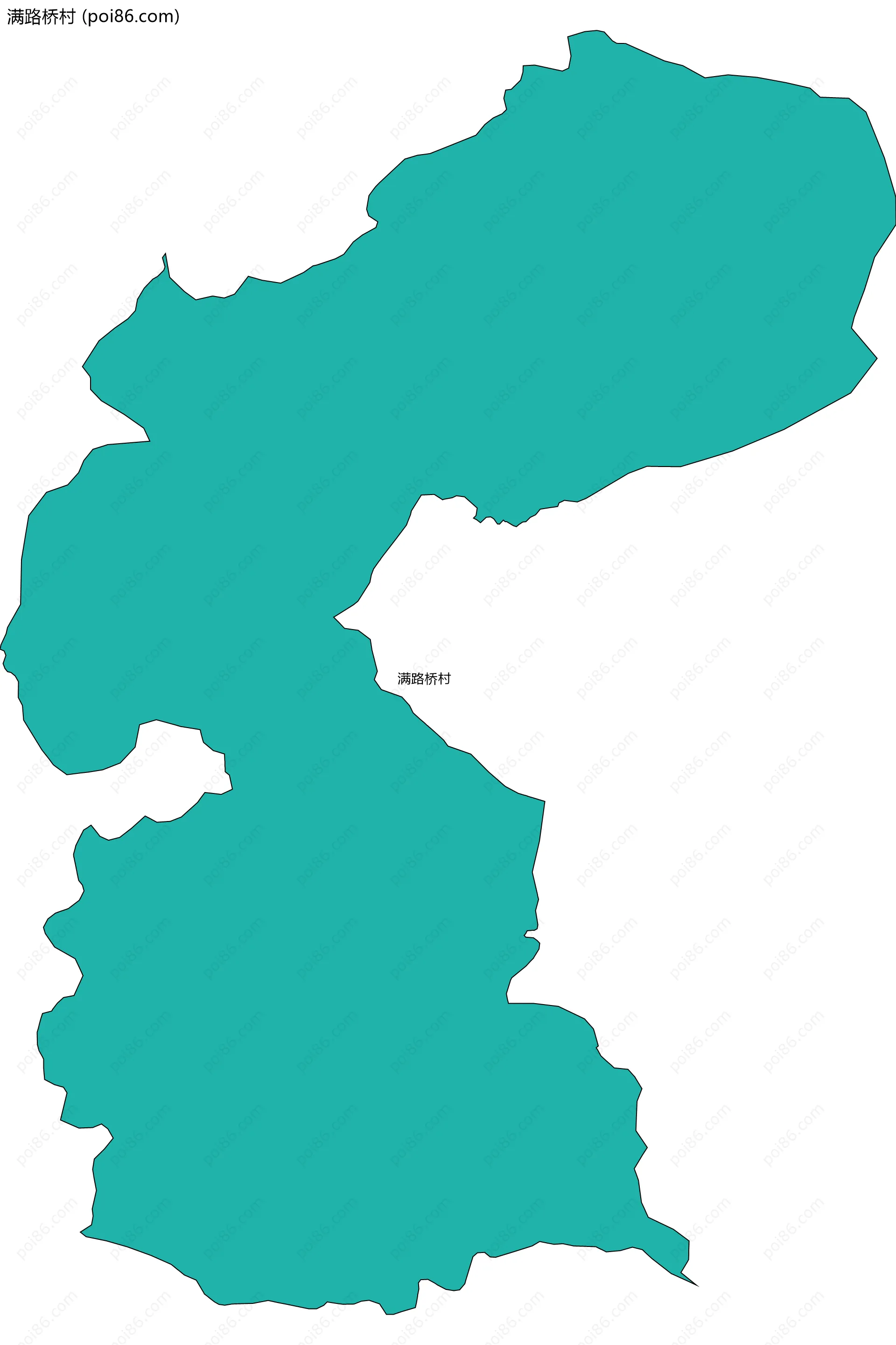 满路桥村边界地图