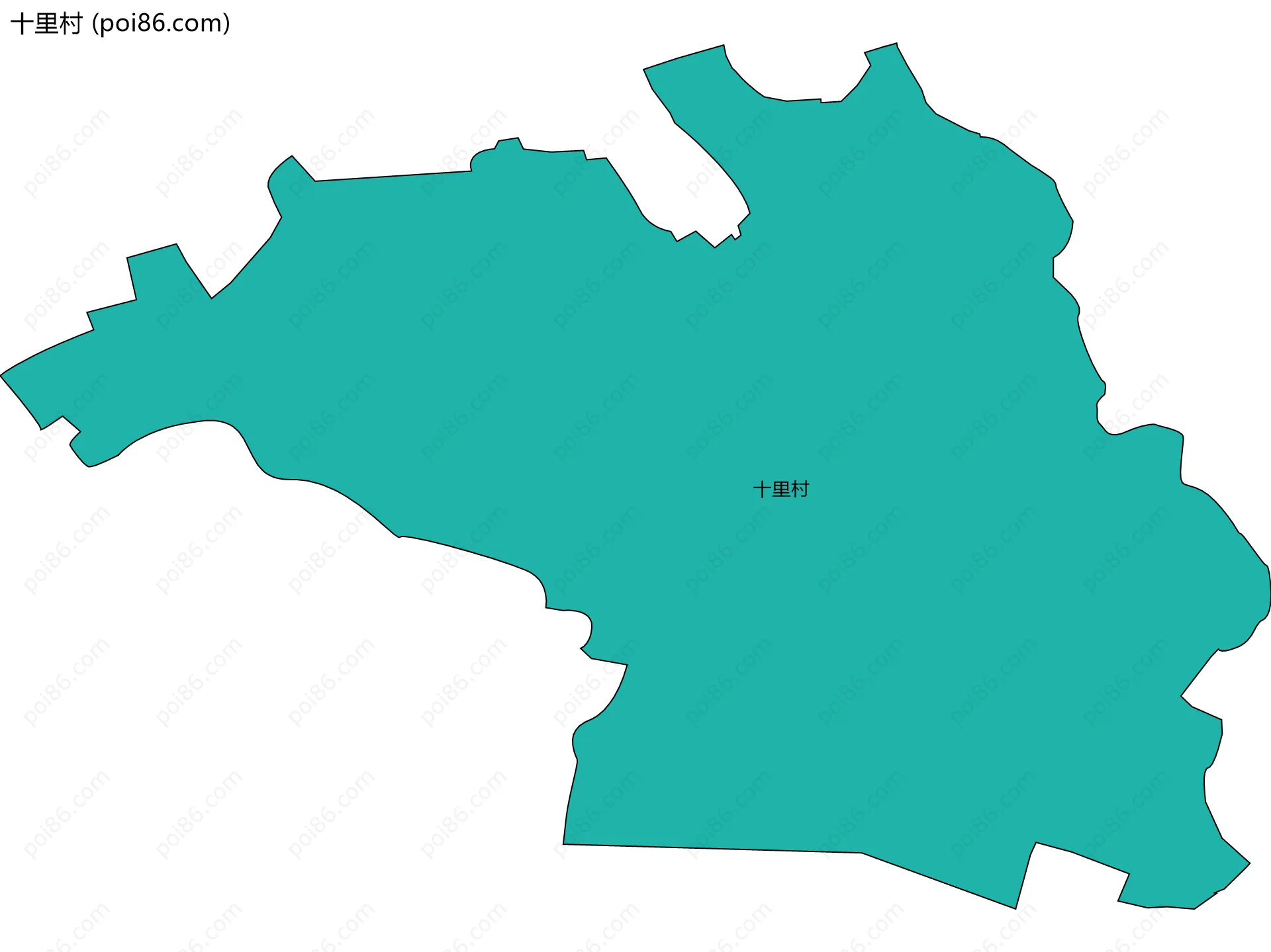 十里村边界地图
