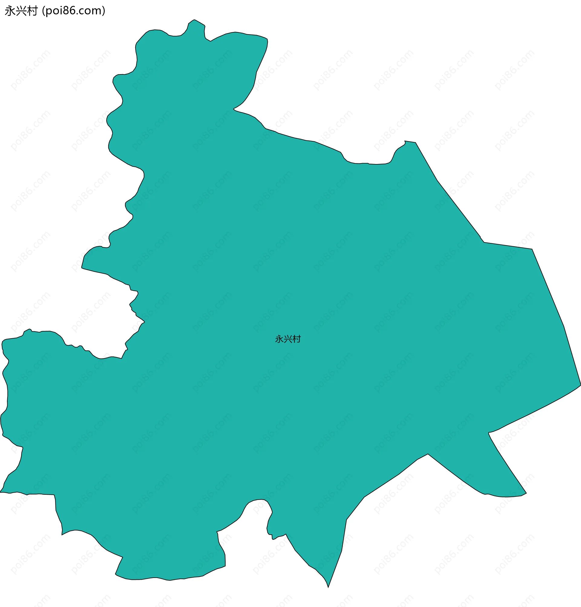 永兴村边界地图