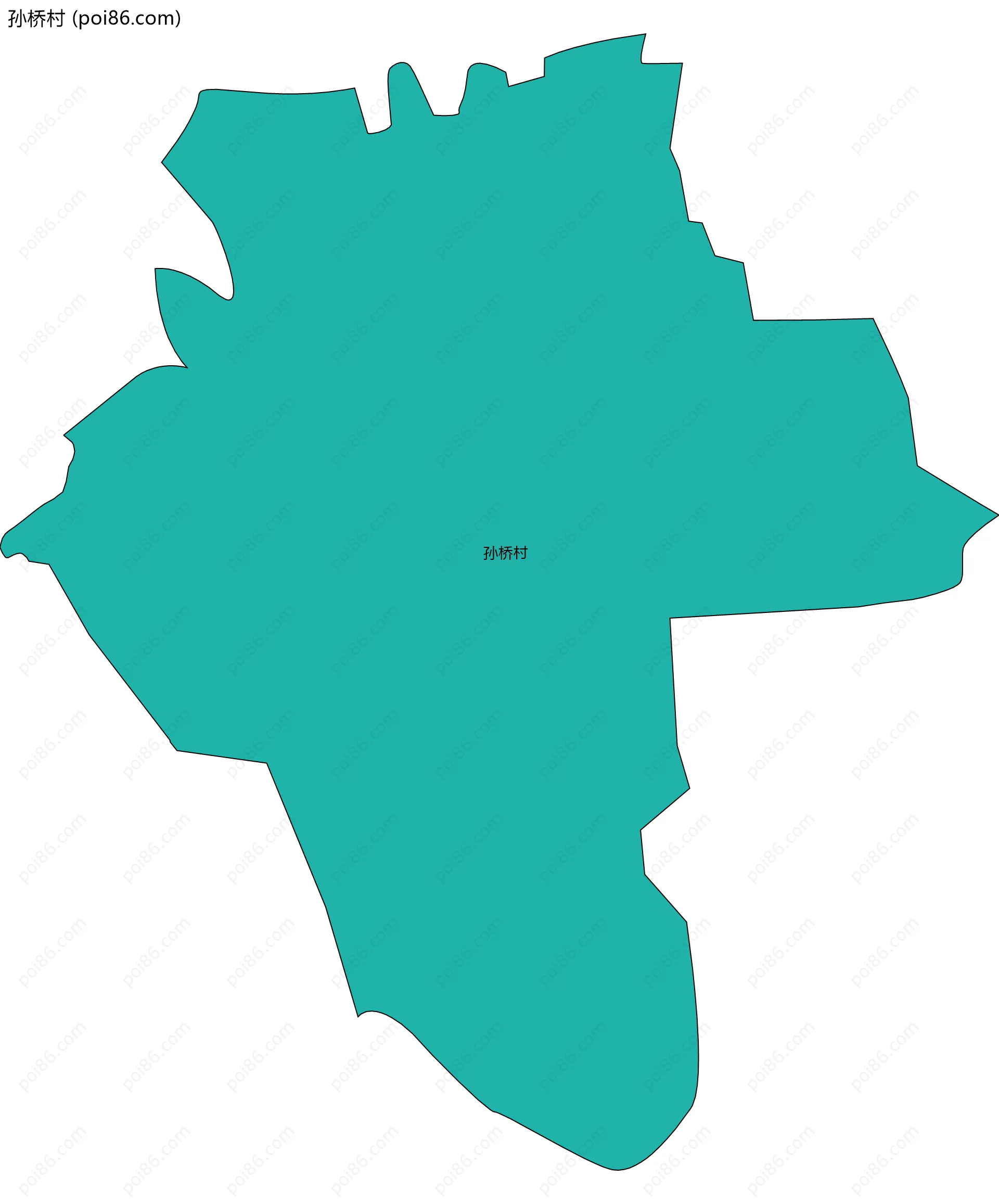 孙桥村边界地图