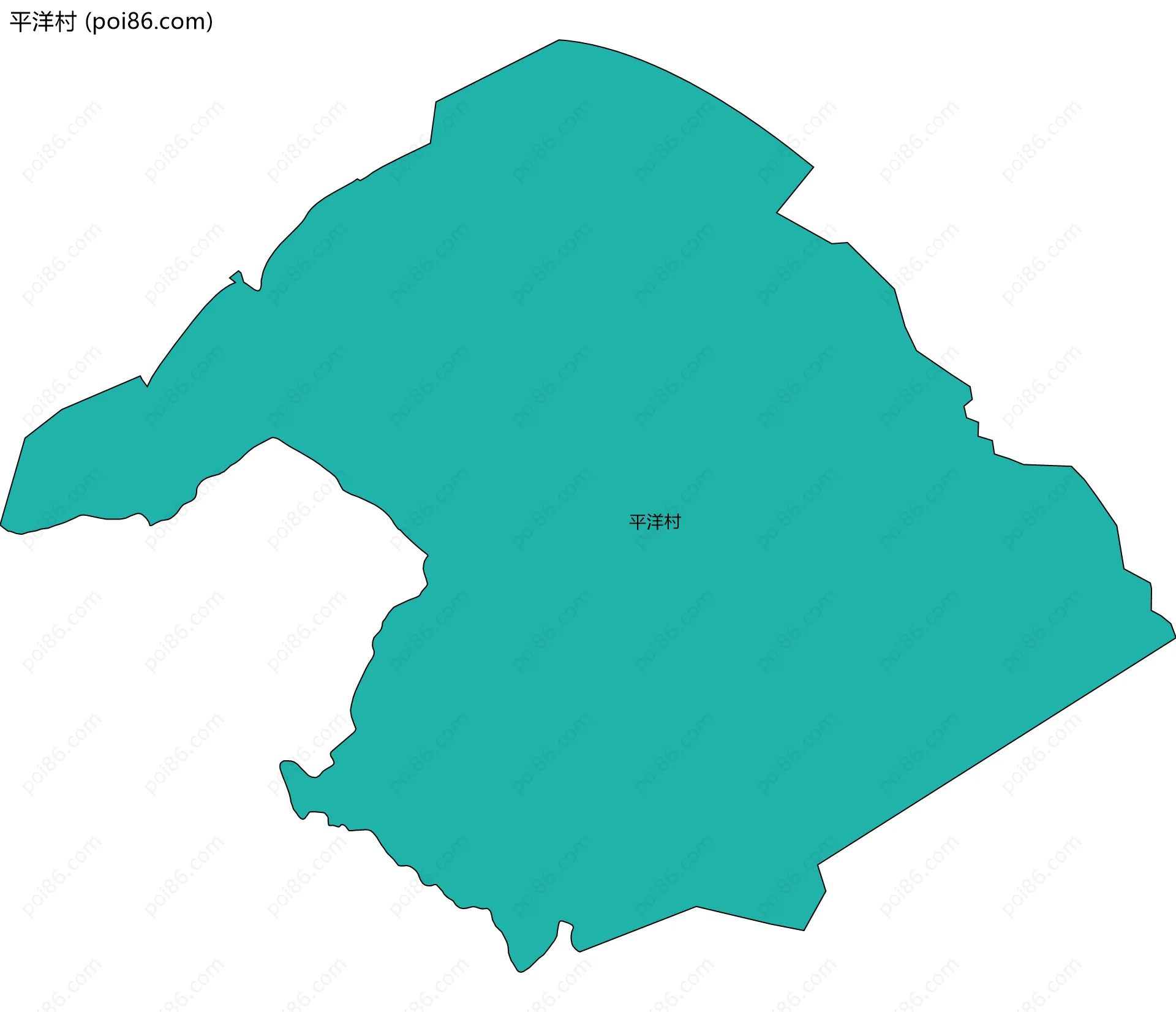 平洋村边界地图