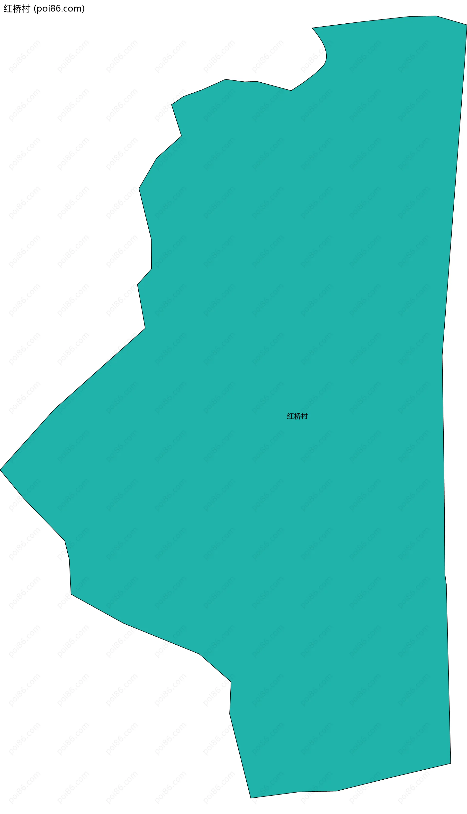 红桥村边界地图