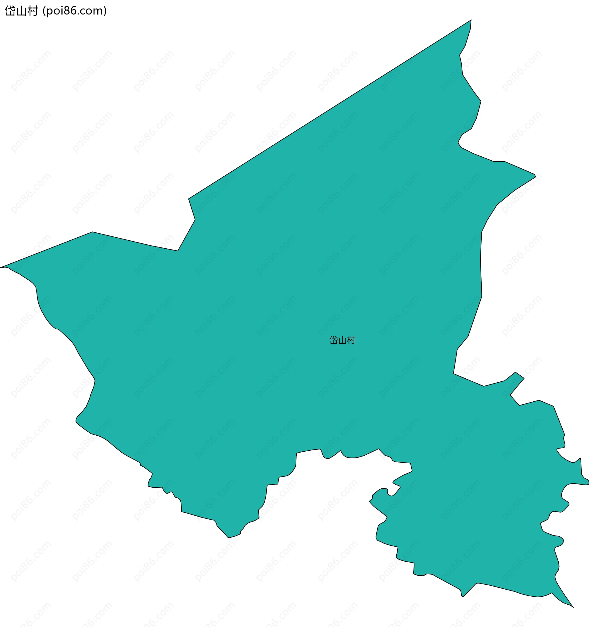 岱山村边界地图