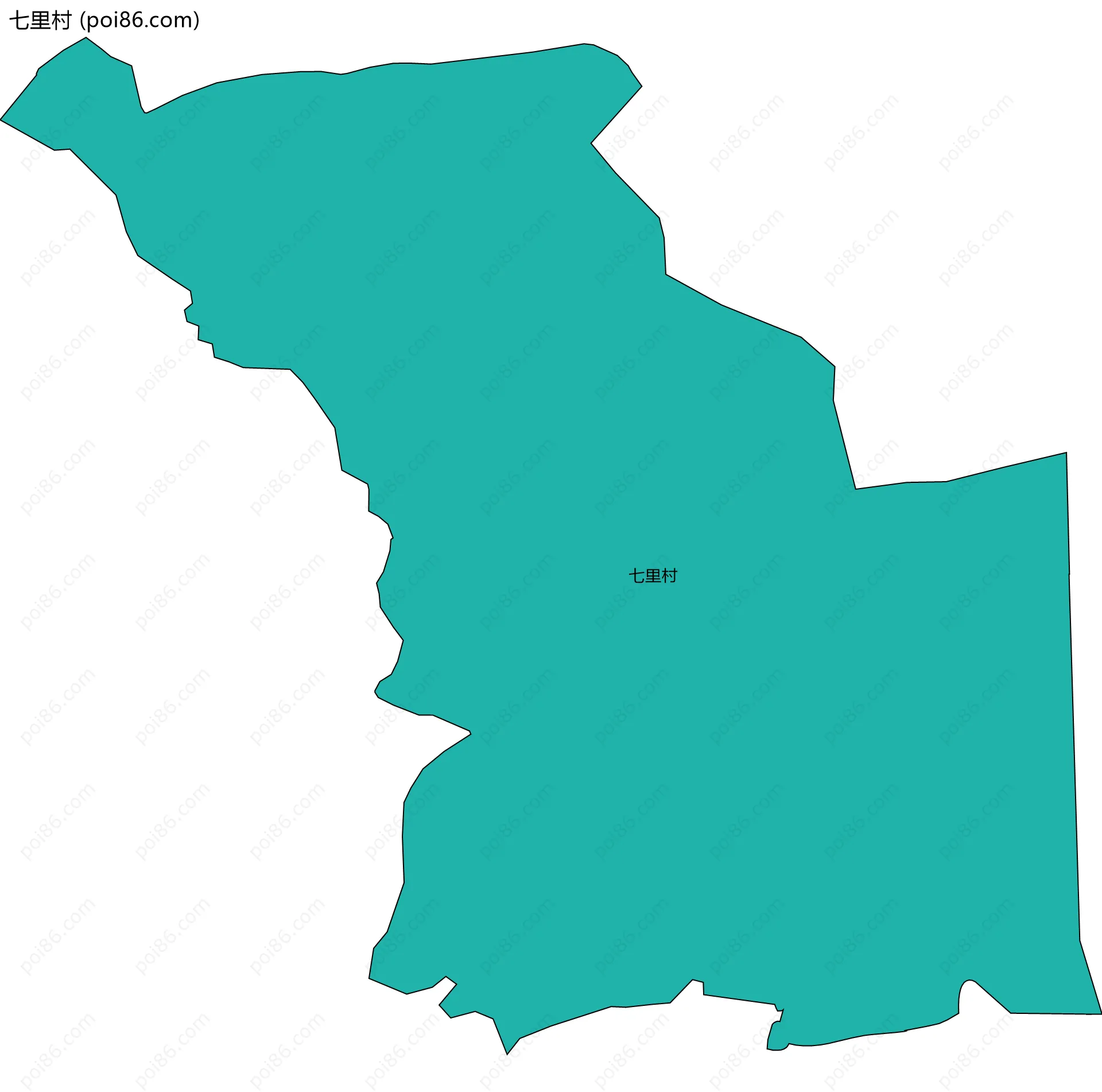七里村边界地图