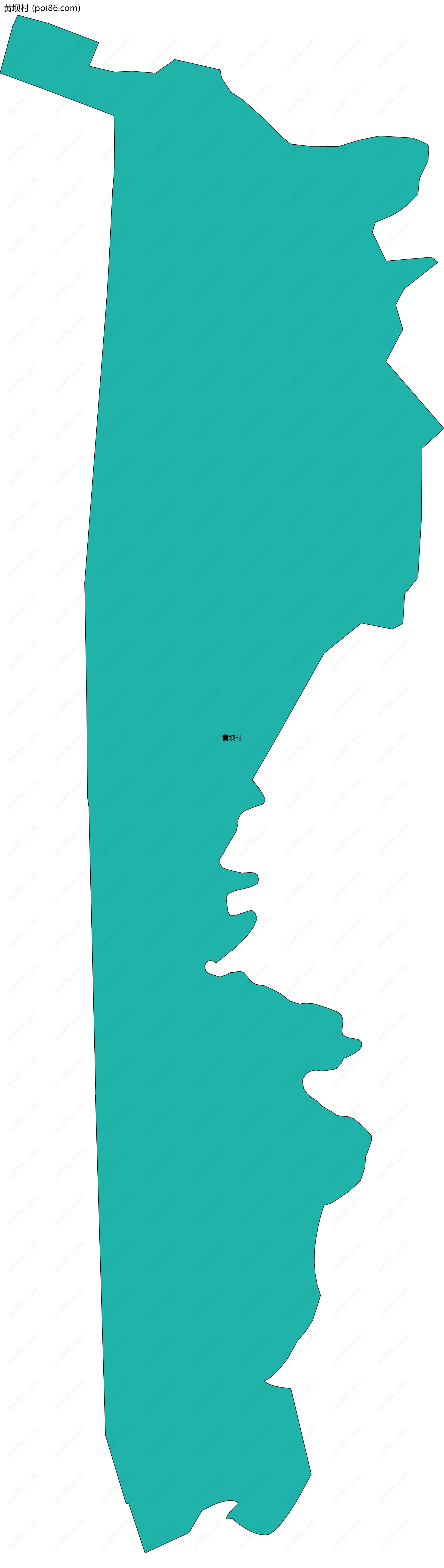 黄坝村边界地图