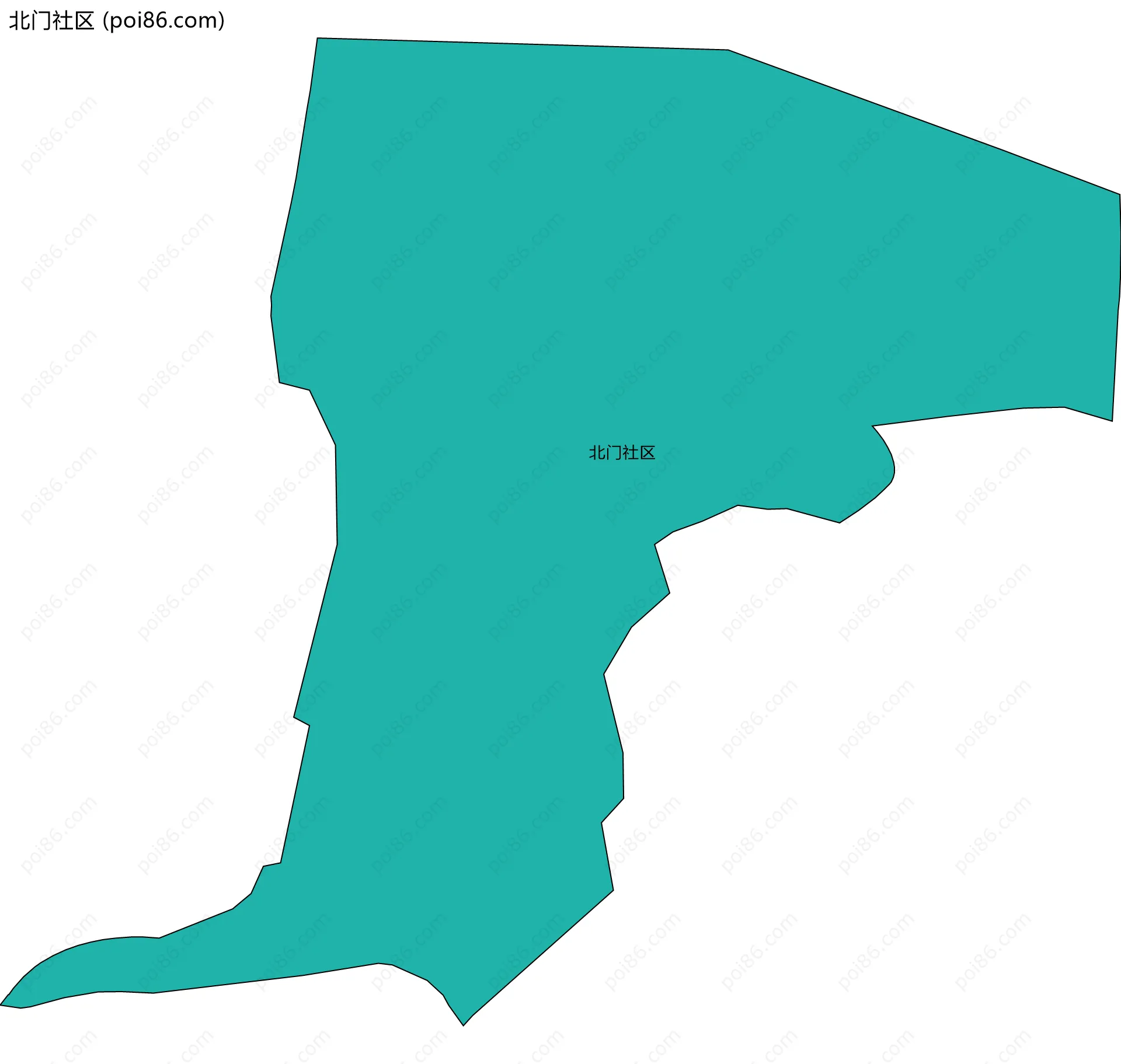北门社区边界地图