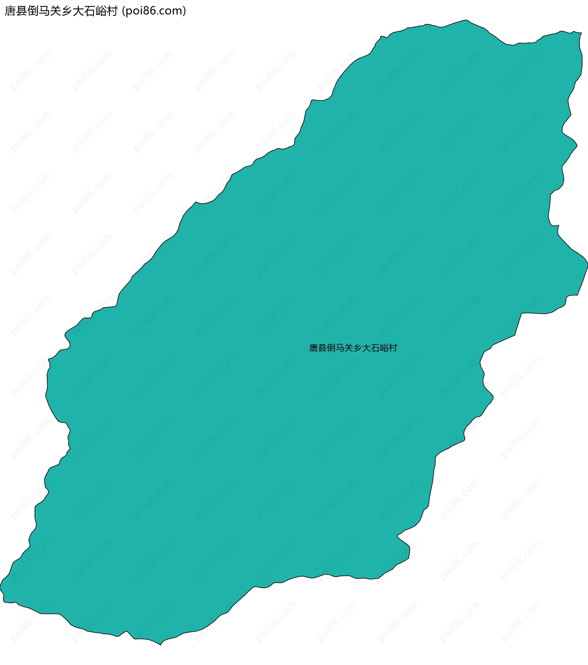 唐县倒马关乡大石峪村边界地图