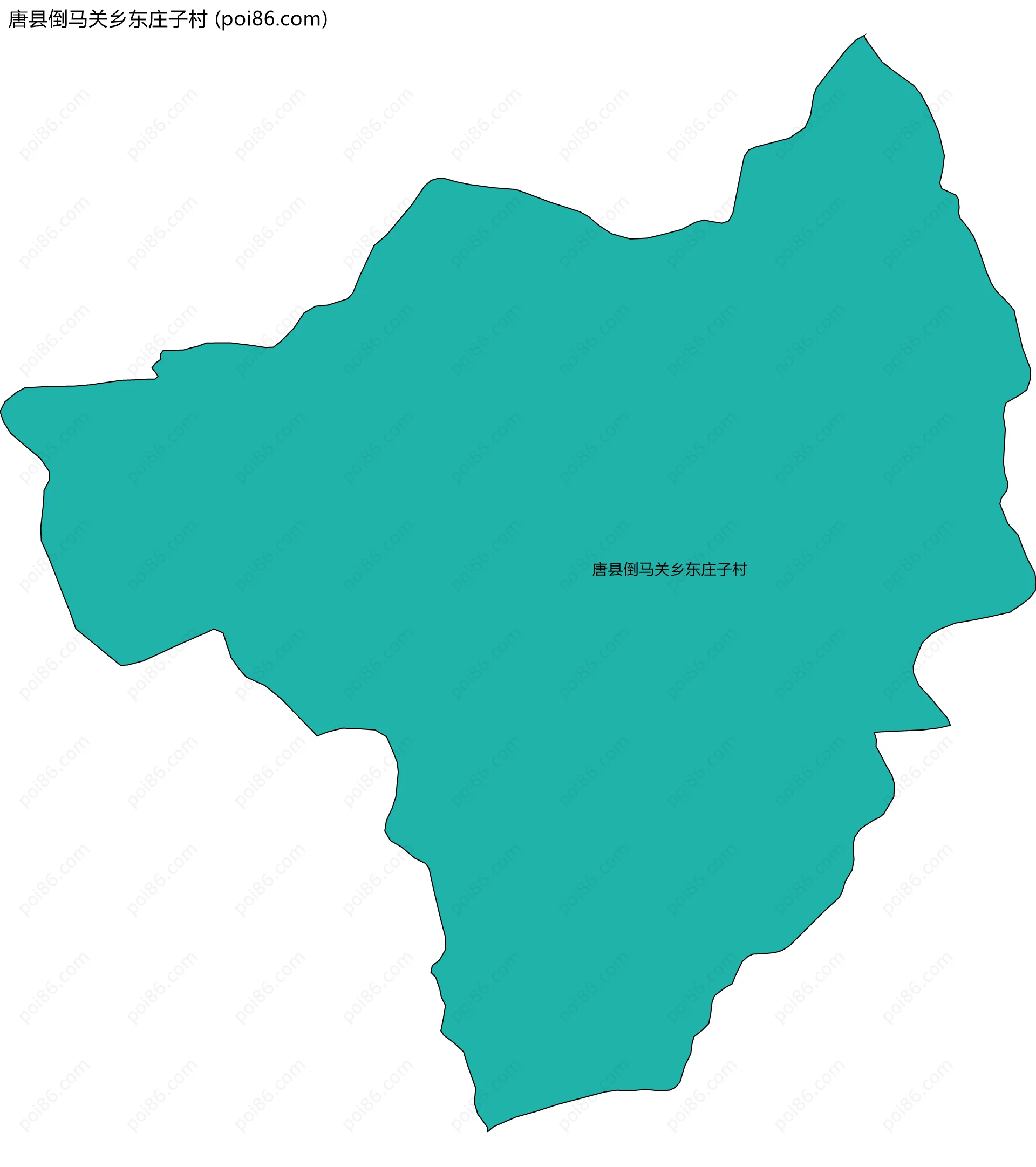 唐县倒马关乡东庄子村边界地图