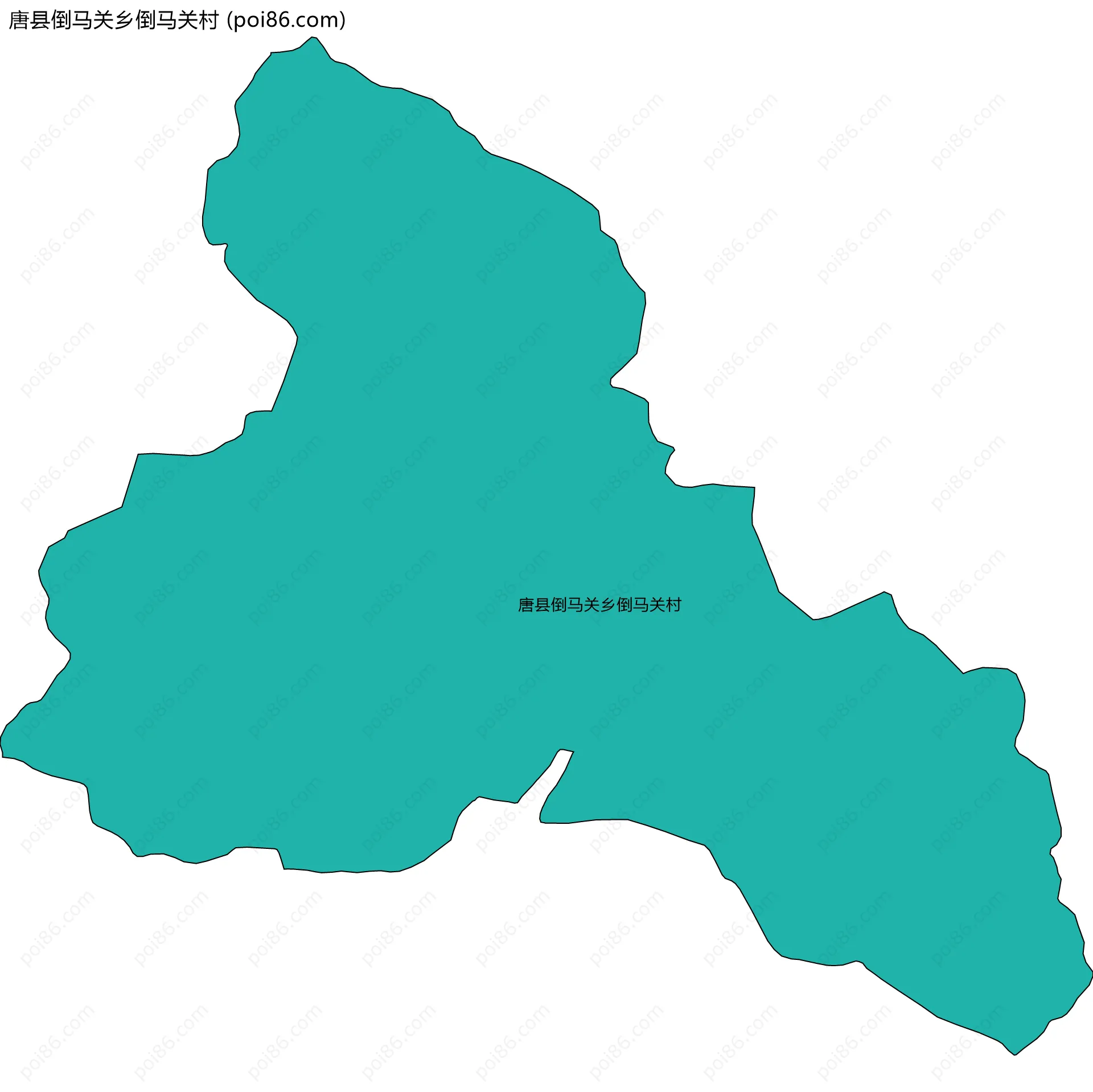 唐县倒马关乡倒马关村边界地图