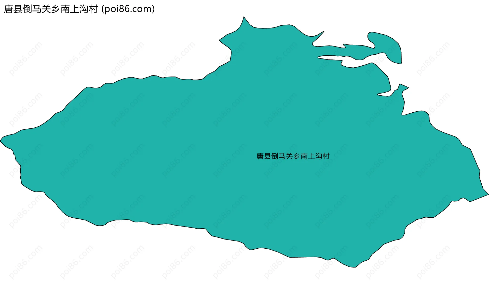 唐县倒马关乡南上沟村边界地图