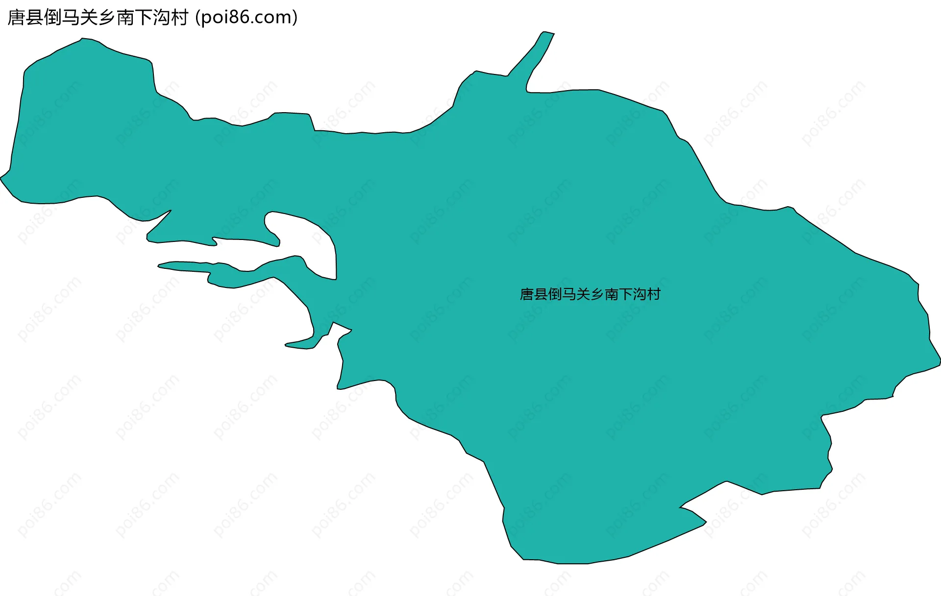 唐县倒马关乡南下沟村边界地图