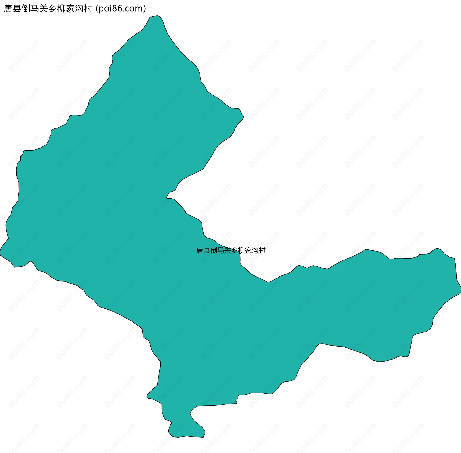 唐县倒马关乡柳家沟村边界地图