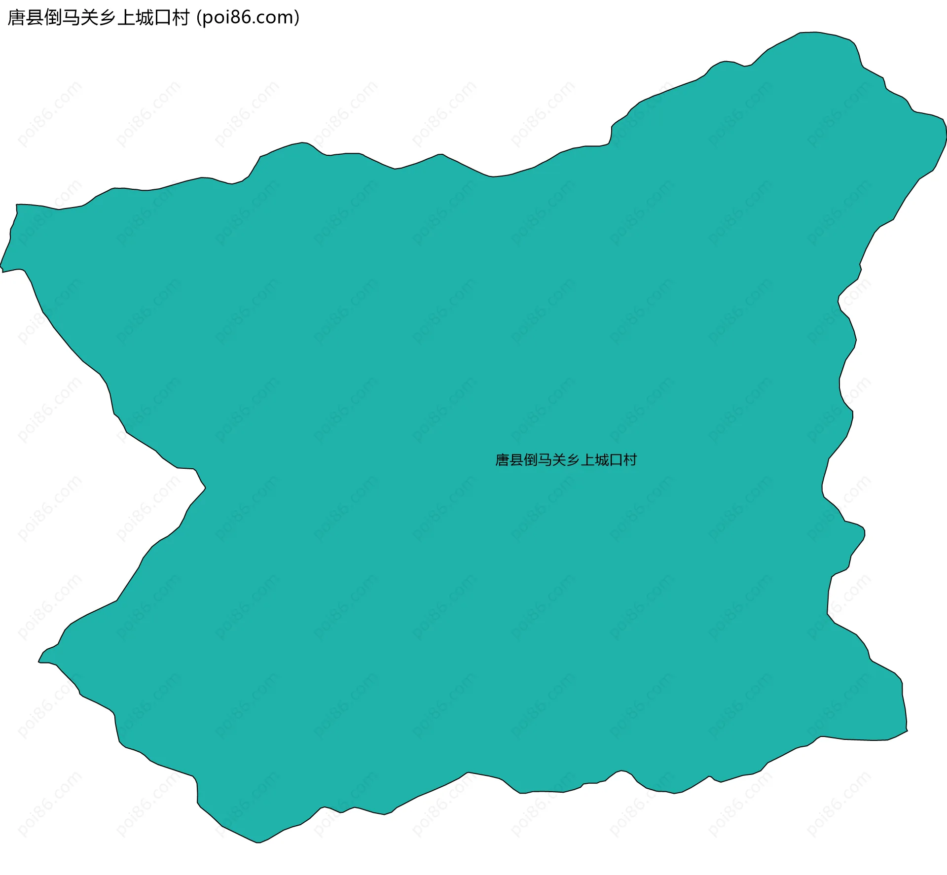 唐县倒马关乡上城口村边界地图