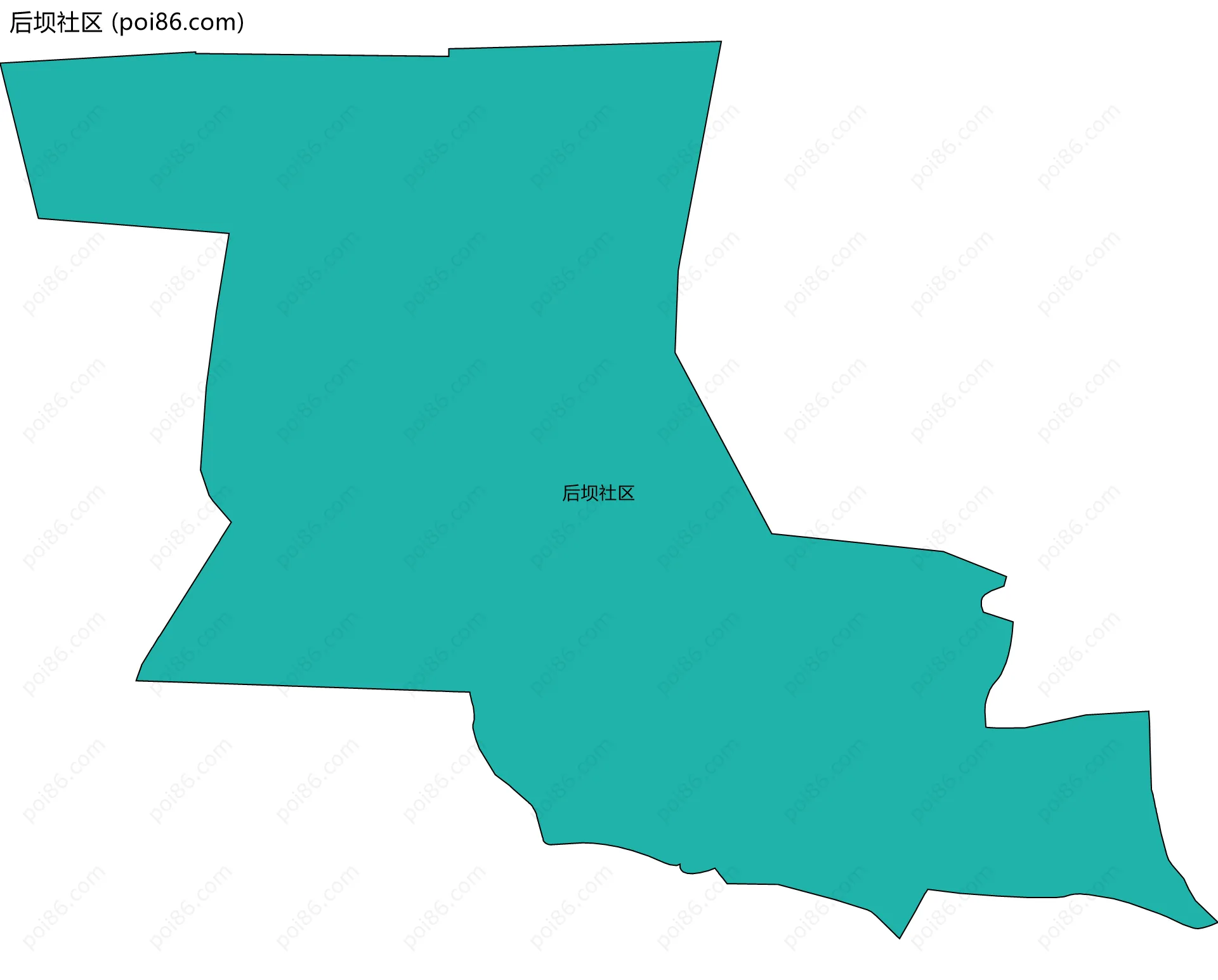 后坝社区边界地图