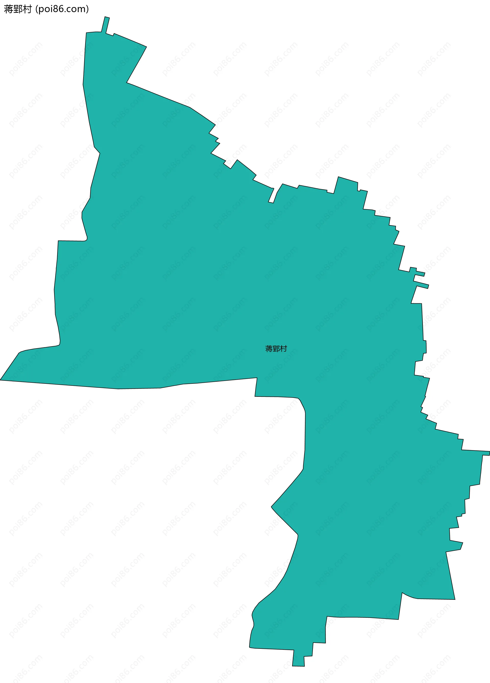 蒋郢村边界地图