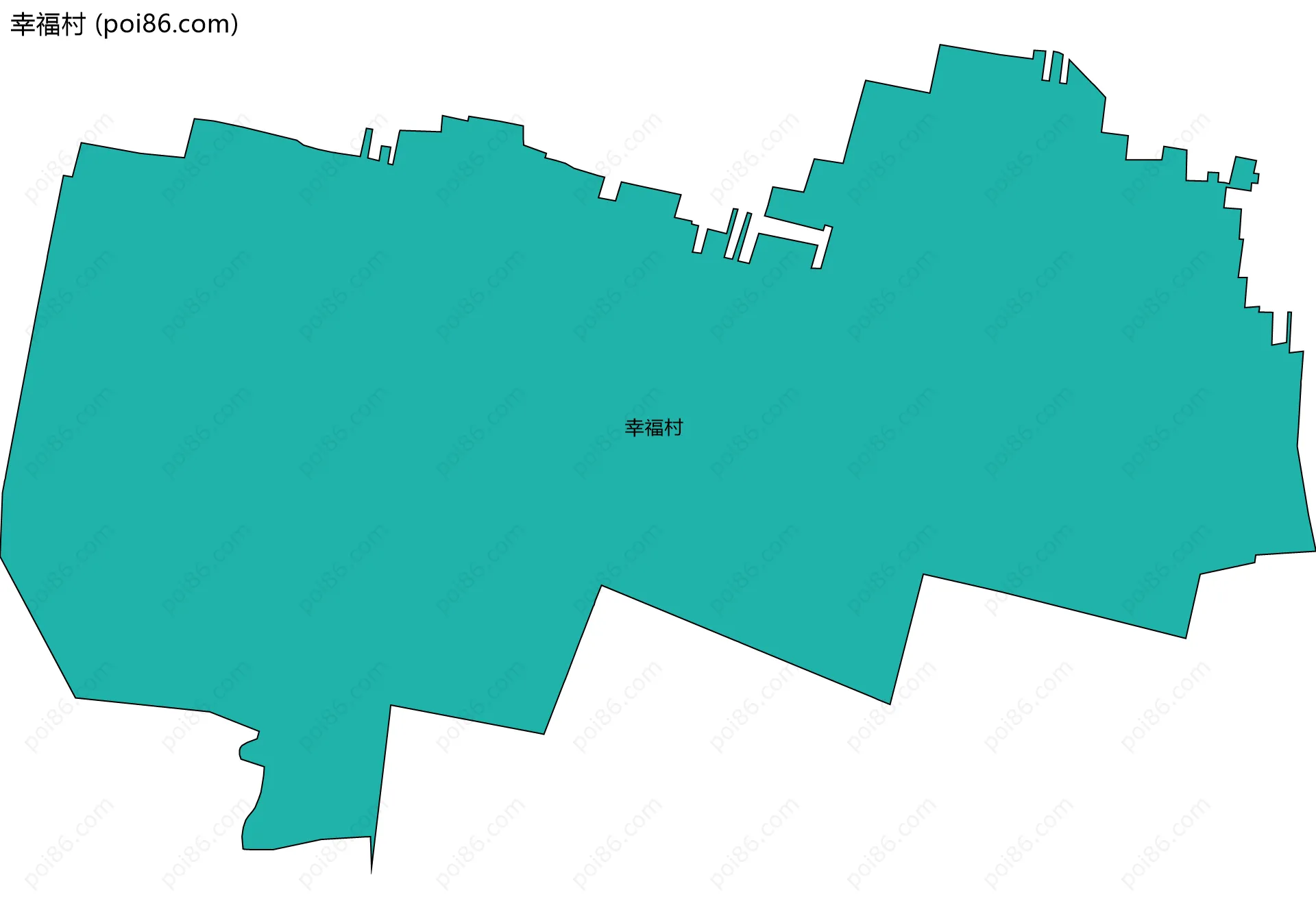 幸福村边界地图
