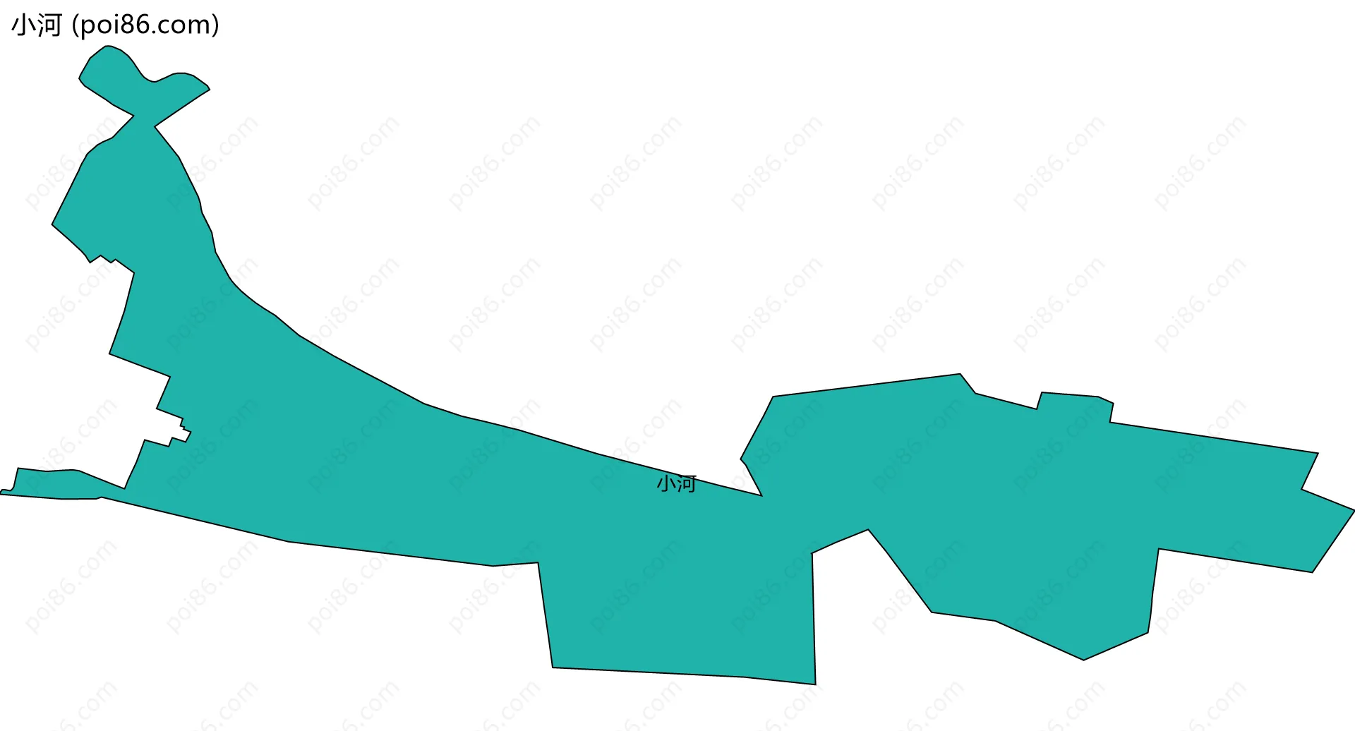 小河边界地图