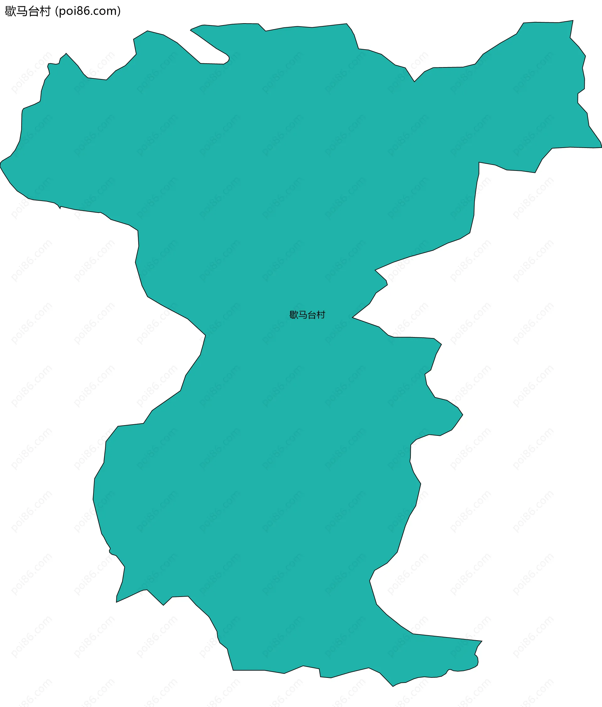 歇马台村边界地图