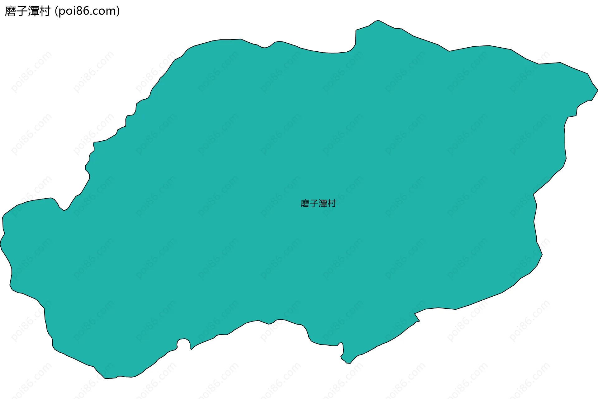 磨子潭村边界地图