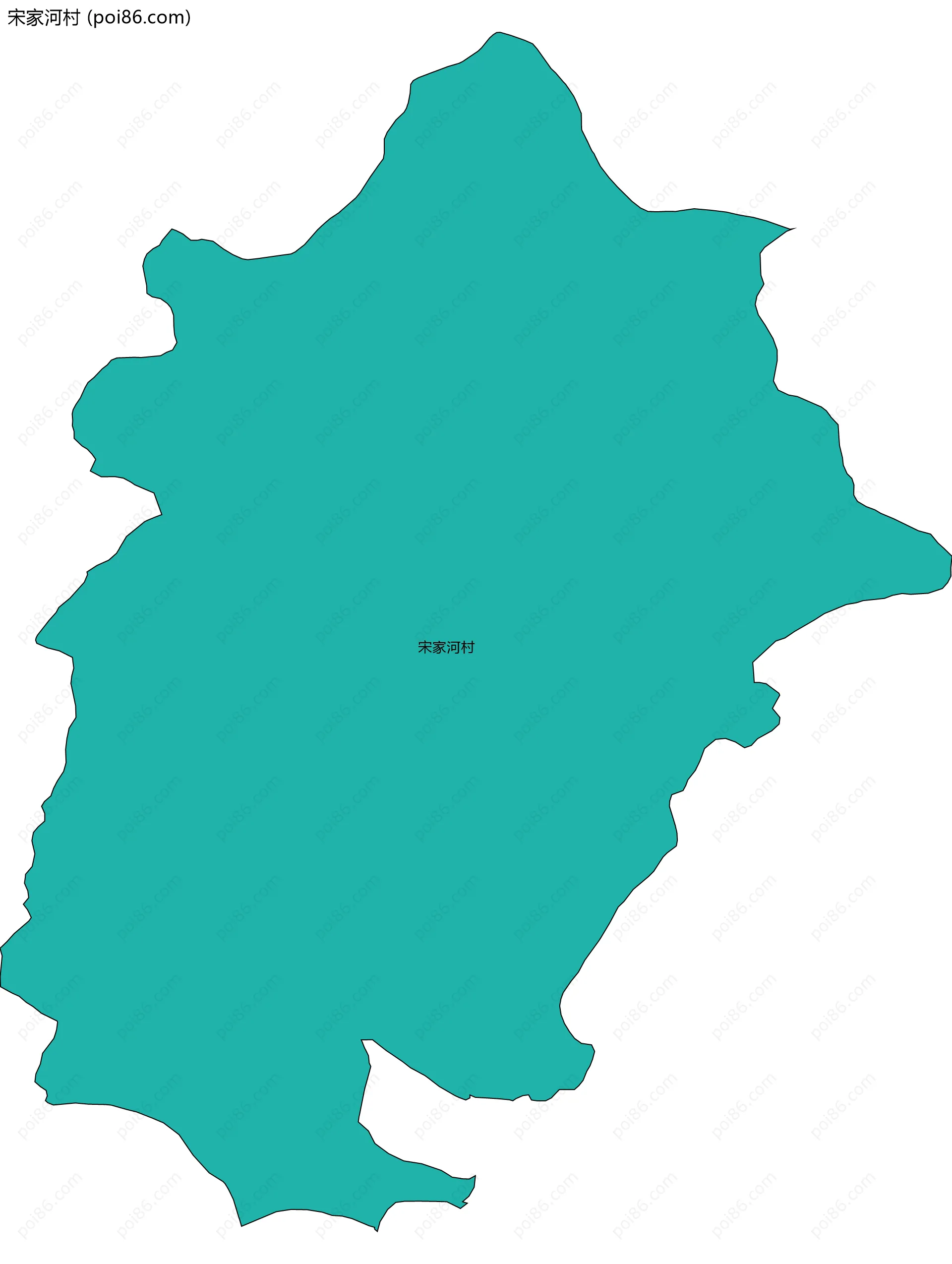 宋家河村边界地图